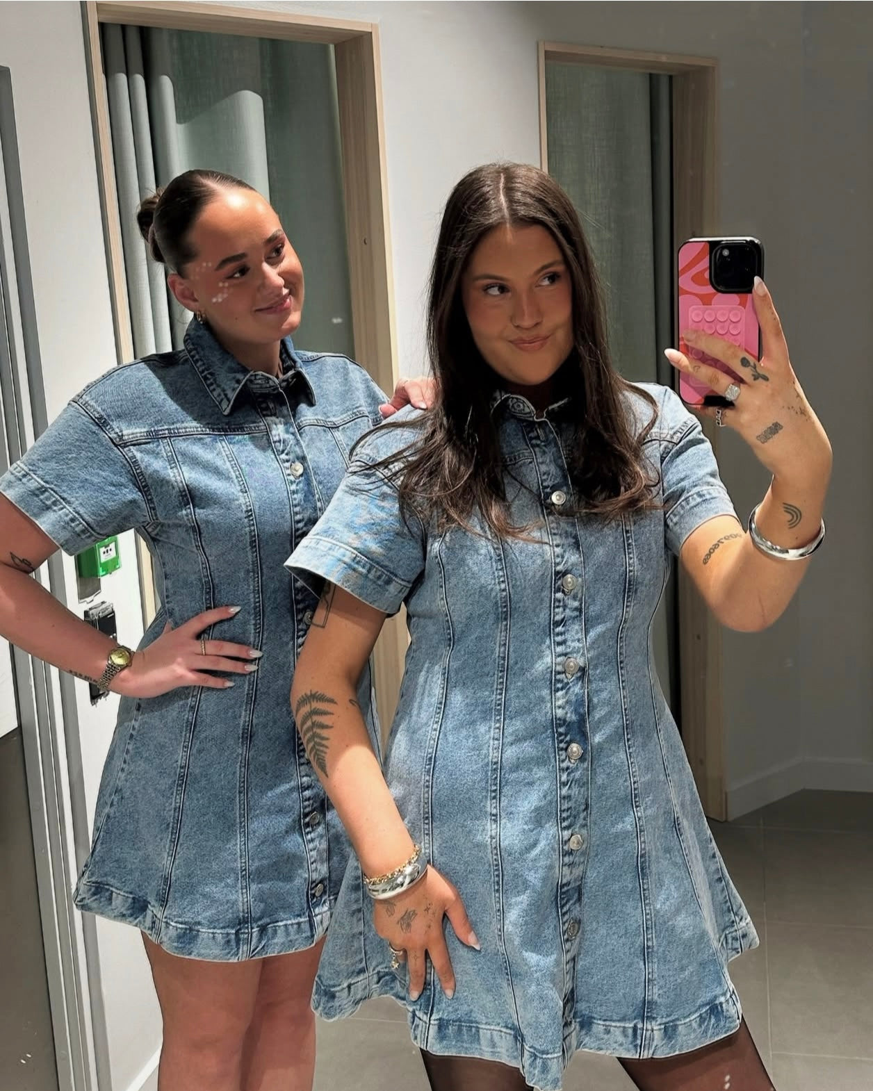 PCSILKE Short Dress - Light Blue Denim