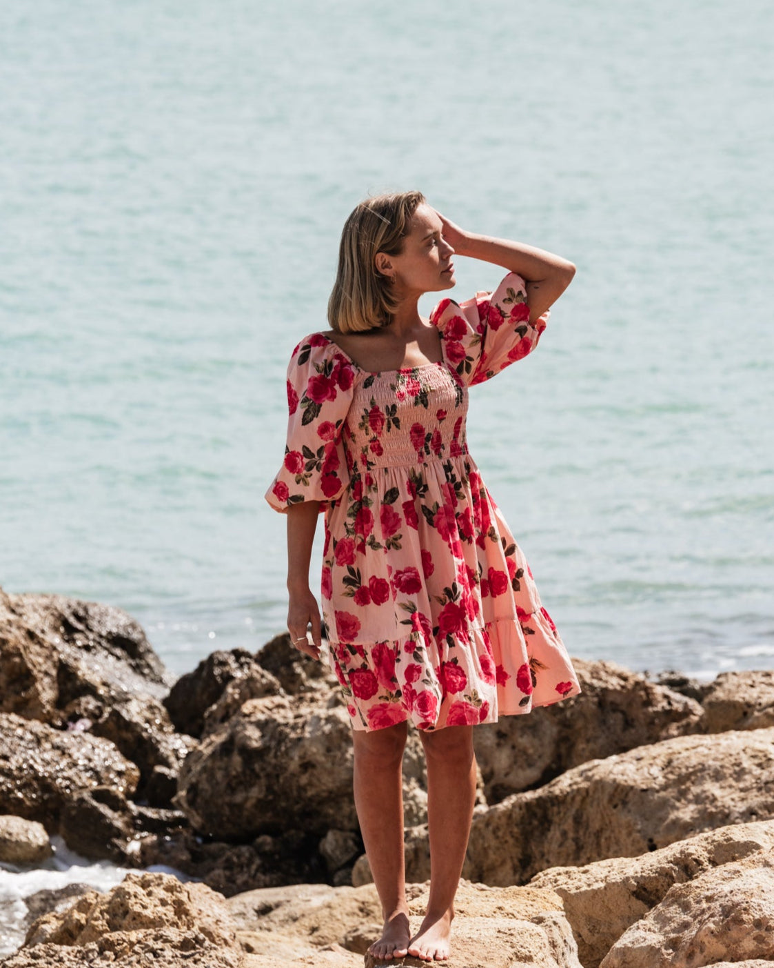 VMNOMIA 2/4 SHORT DRESS - Claret Red