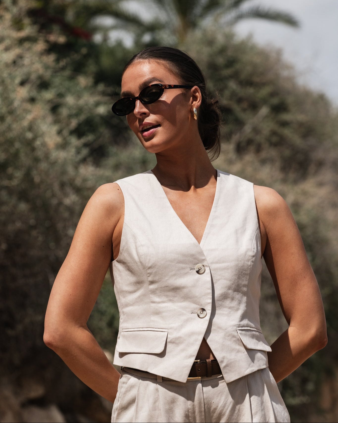PCTIKI Tailored Waistcoat - Silver Gray