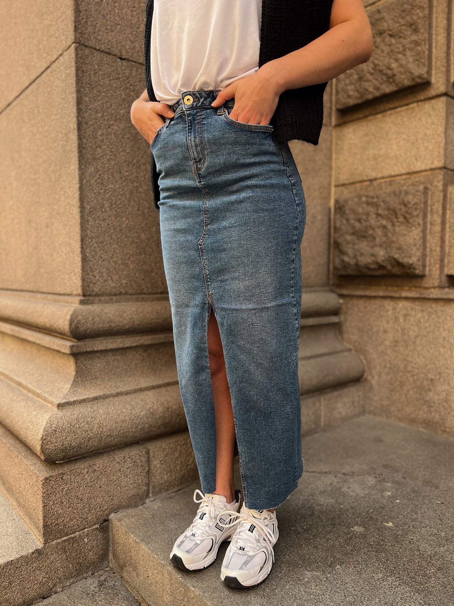 PCJESSIE Skirt - Medium Blue Denim