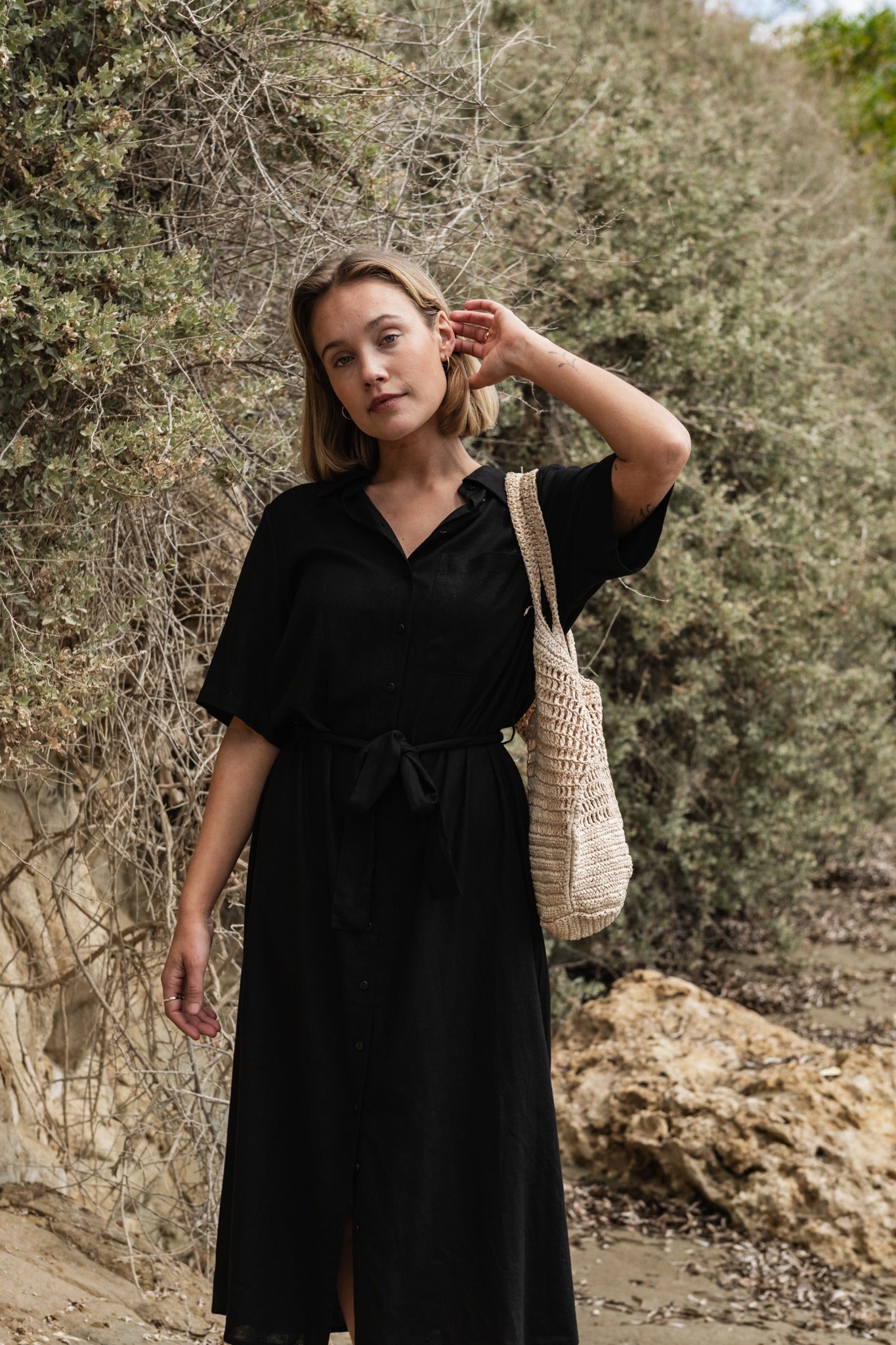 PCPIA Midi Dress - Black
