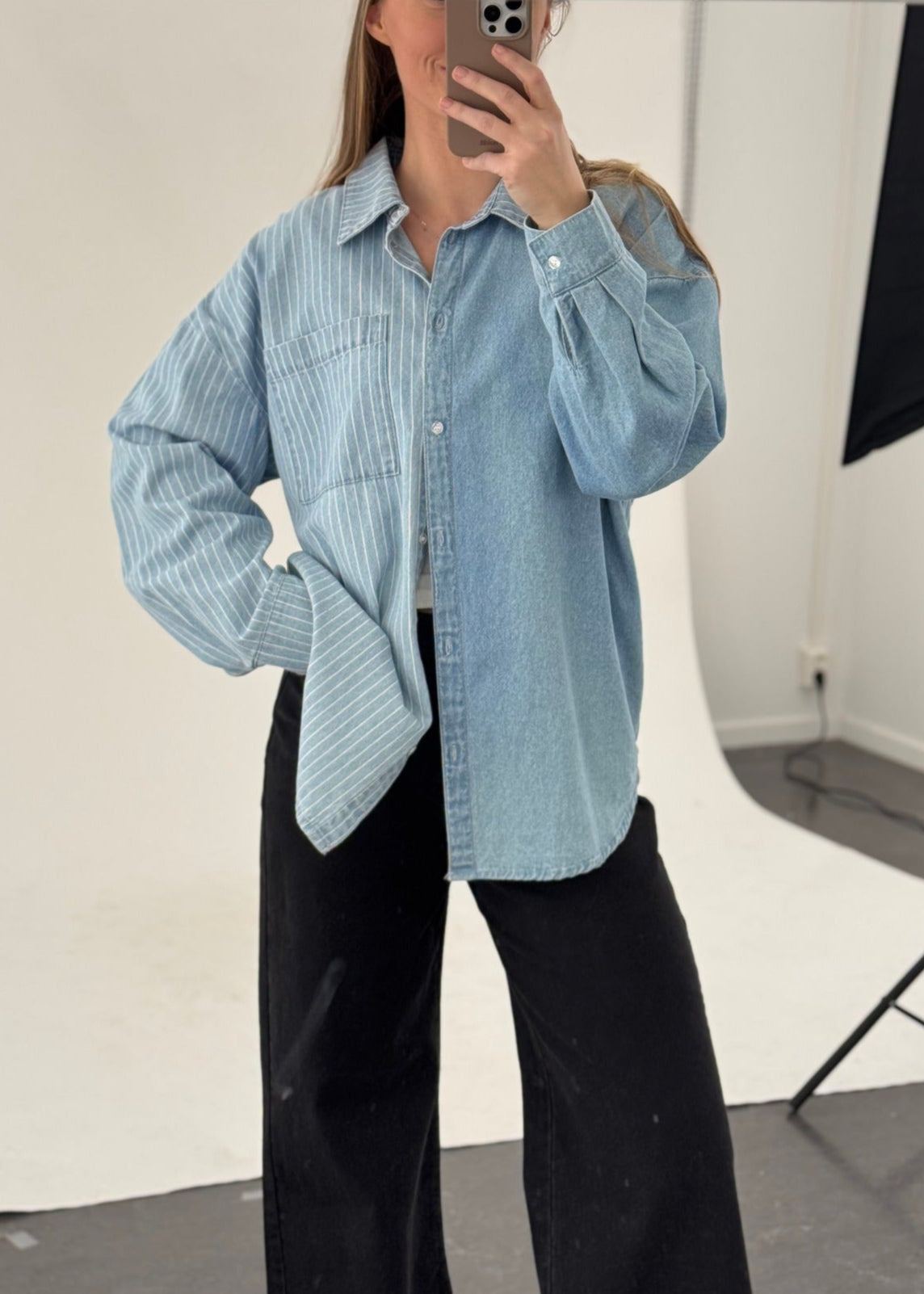 NMKATRI Denim Shirt - Light Blue Denim