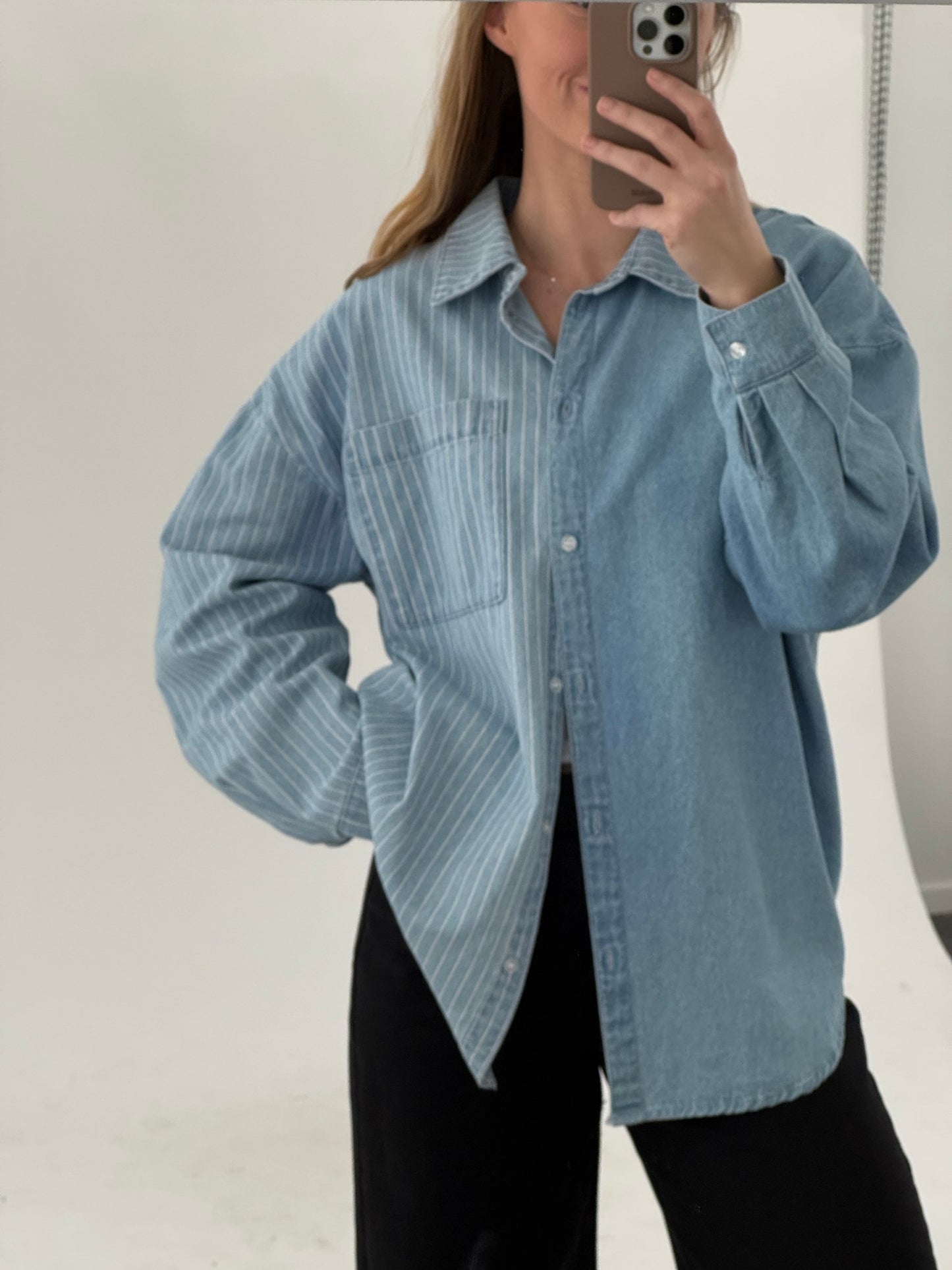 NMKATRI Denim Shirt - Light Blue Denim
