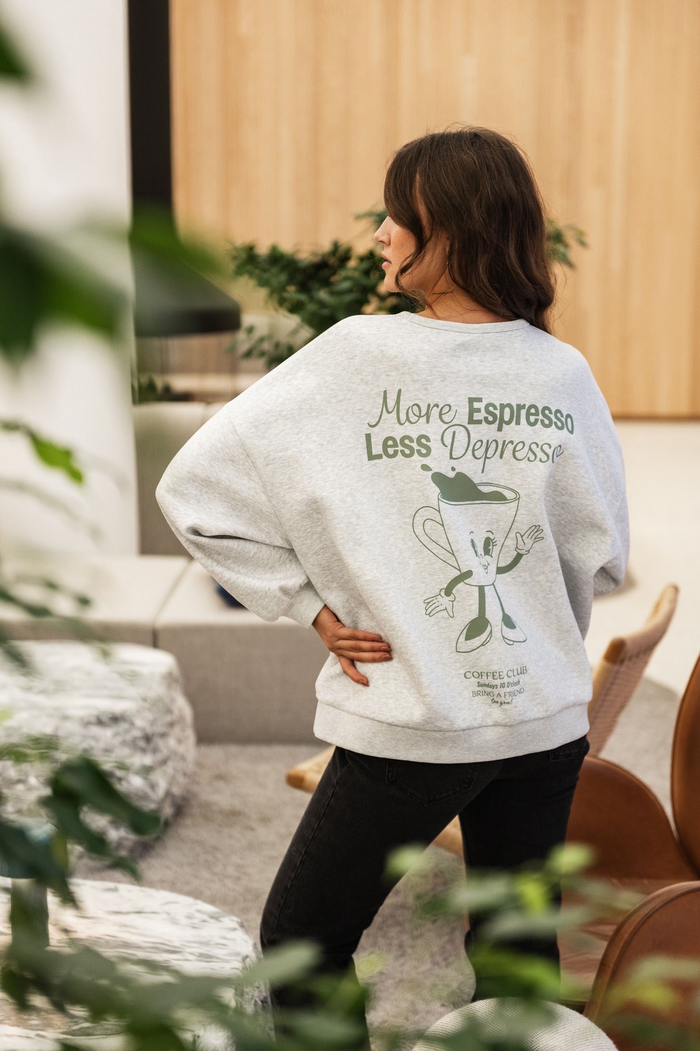 VMSANJA Sweatshirt - Super Light Grey Melange