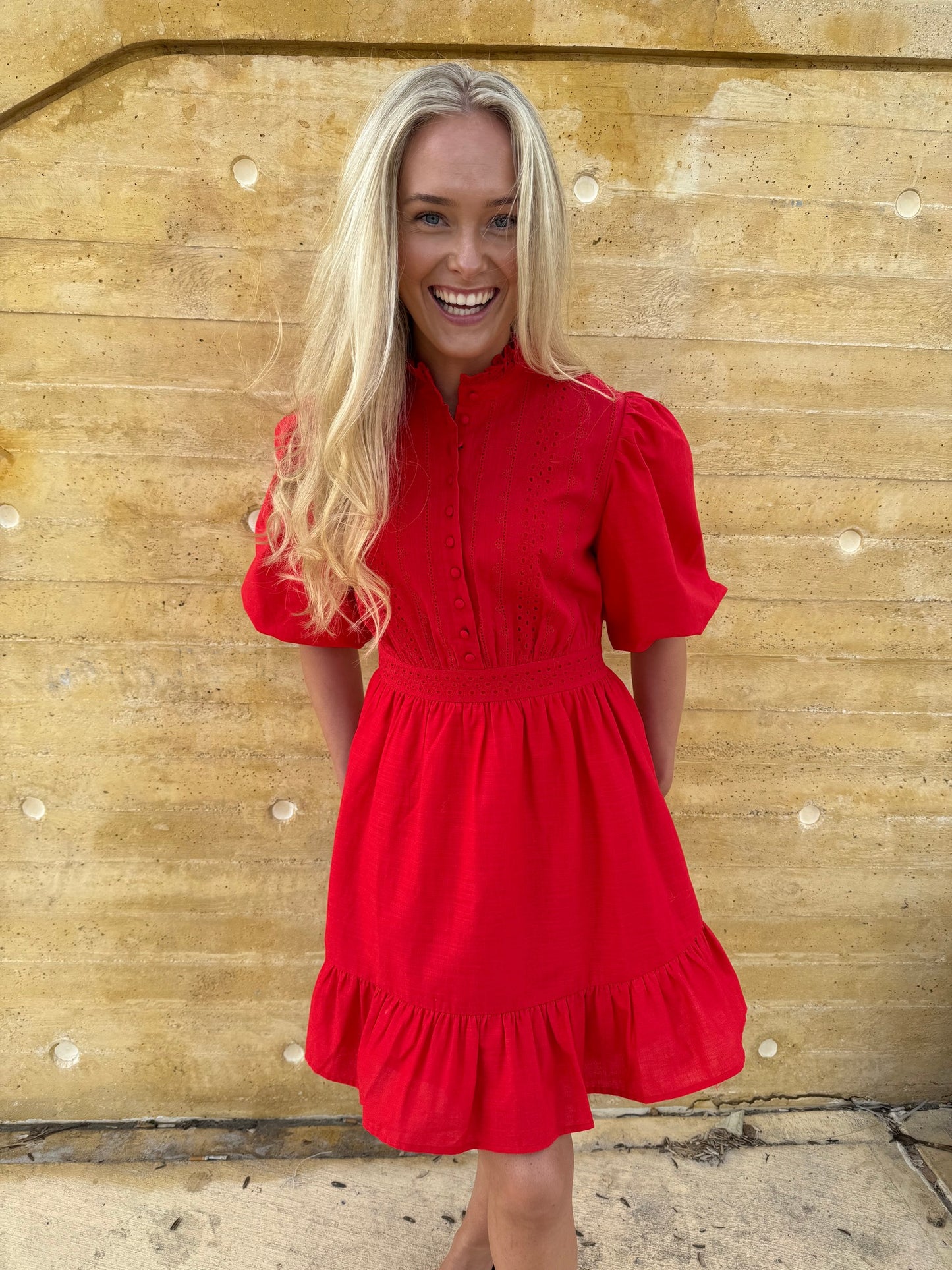 VMCLOVER Short Dress - High Risk Red
