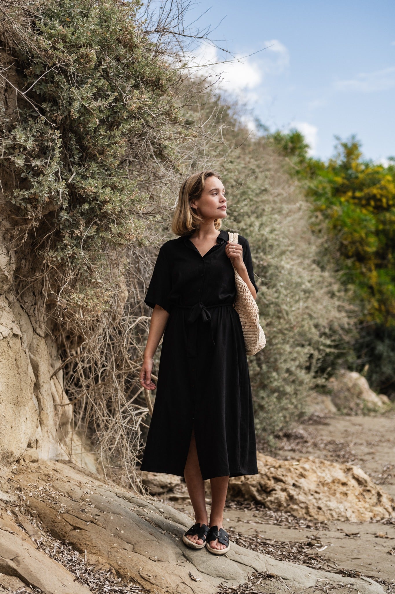 PCPIA Midi Dress - Black