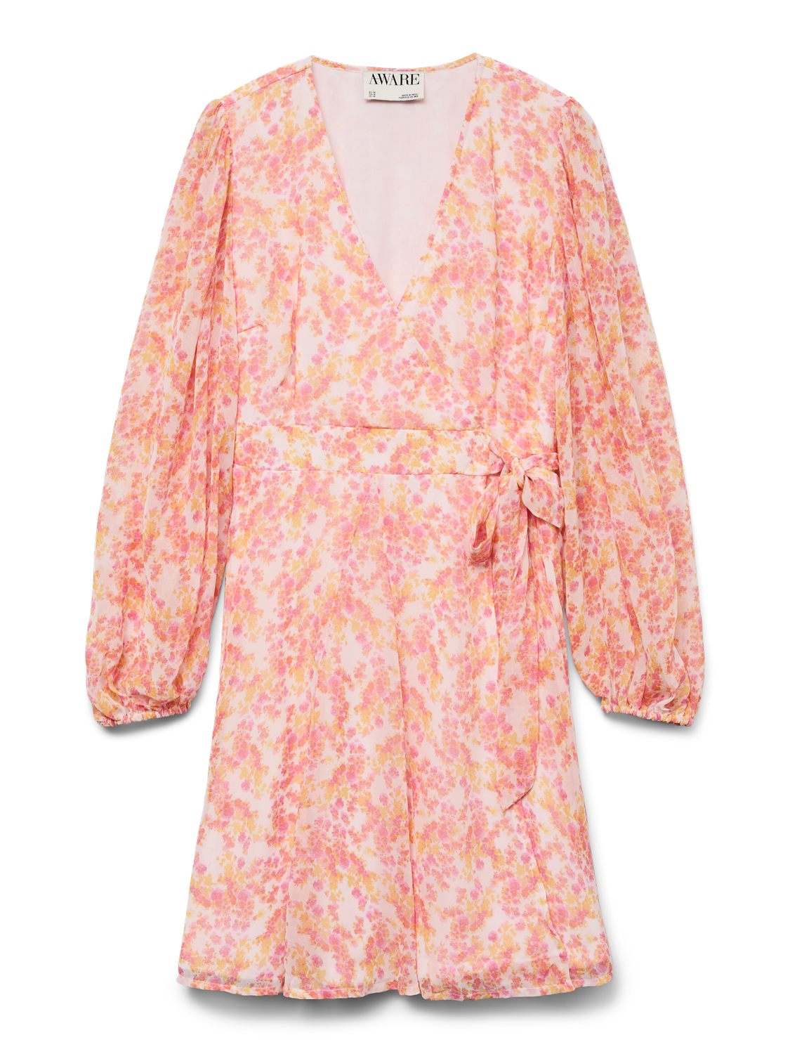 AWAUDORA SHORT WRAP DRESS - Barley Pink