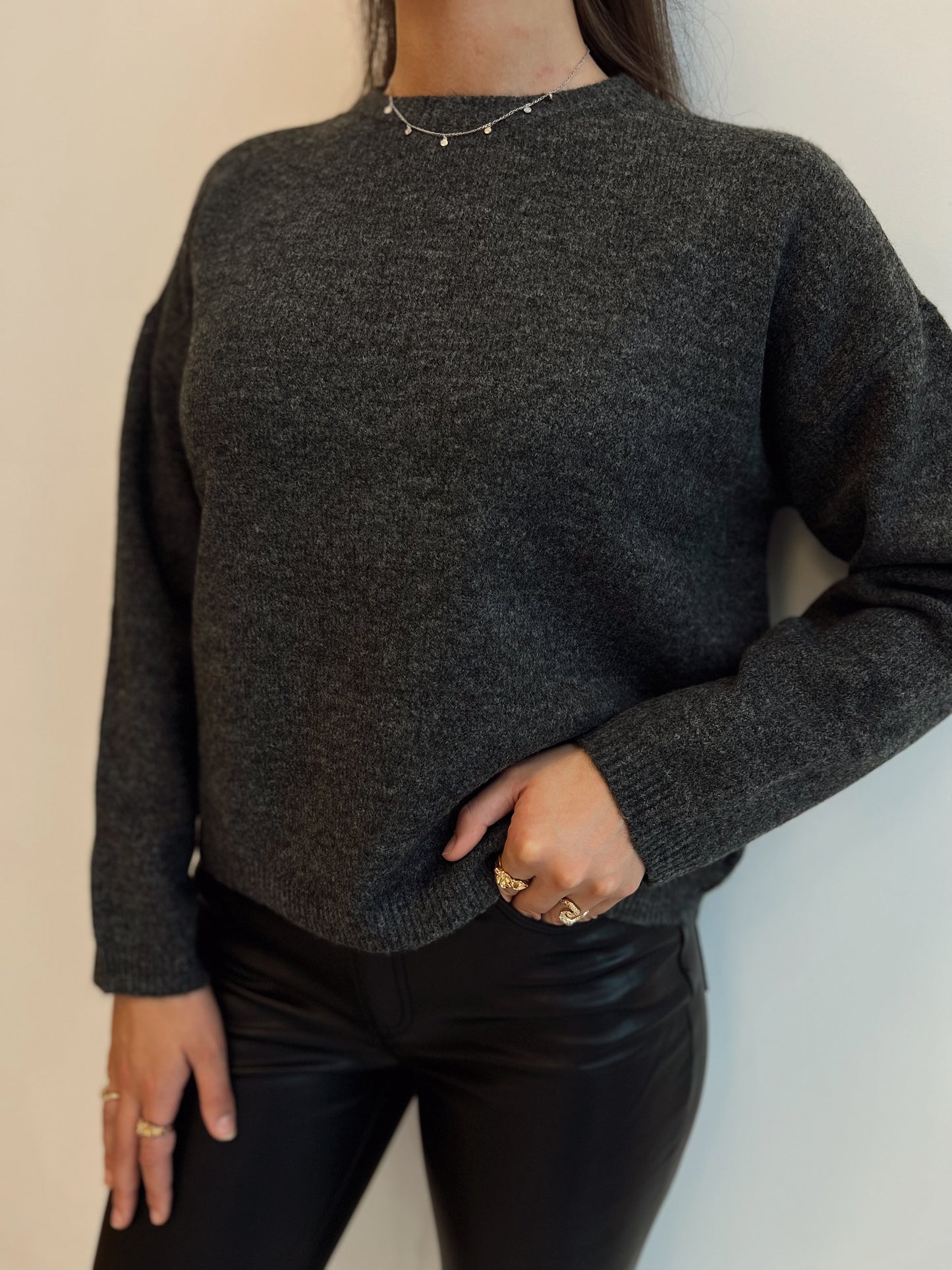 VMGEMMA Pullover - Dark Grey Melange