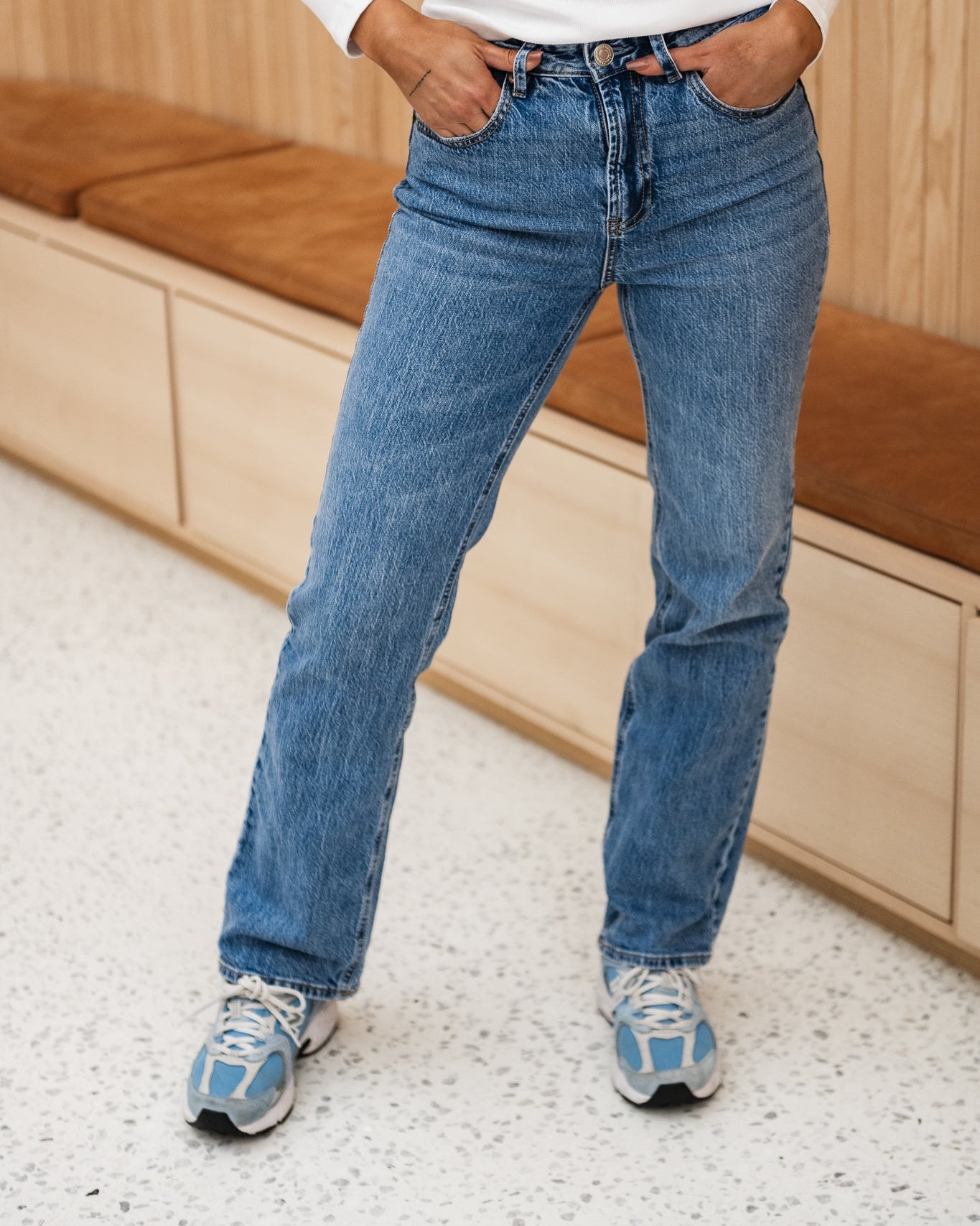 VMTESSA Straight Jeans - Medium Blue Denim