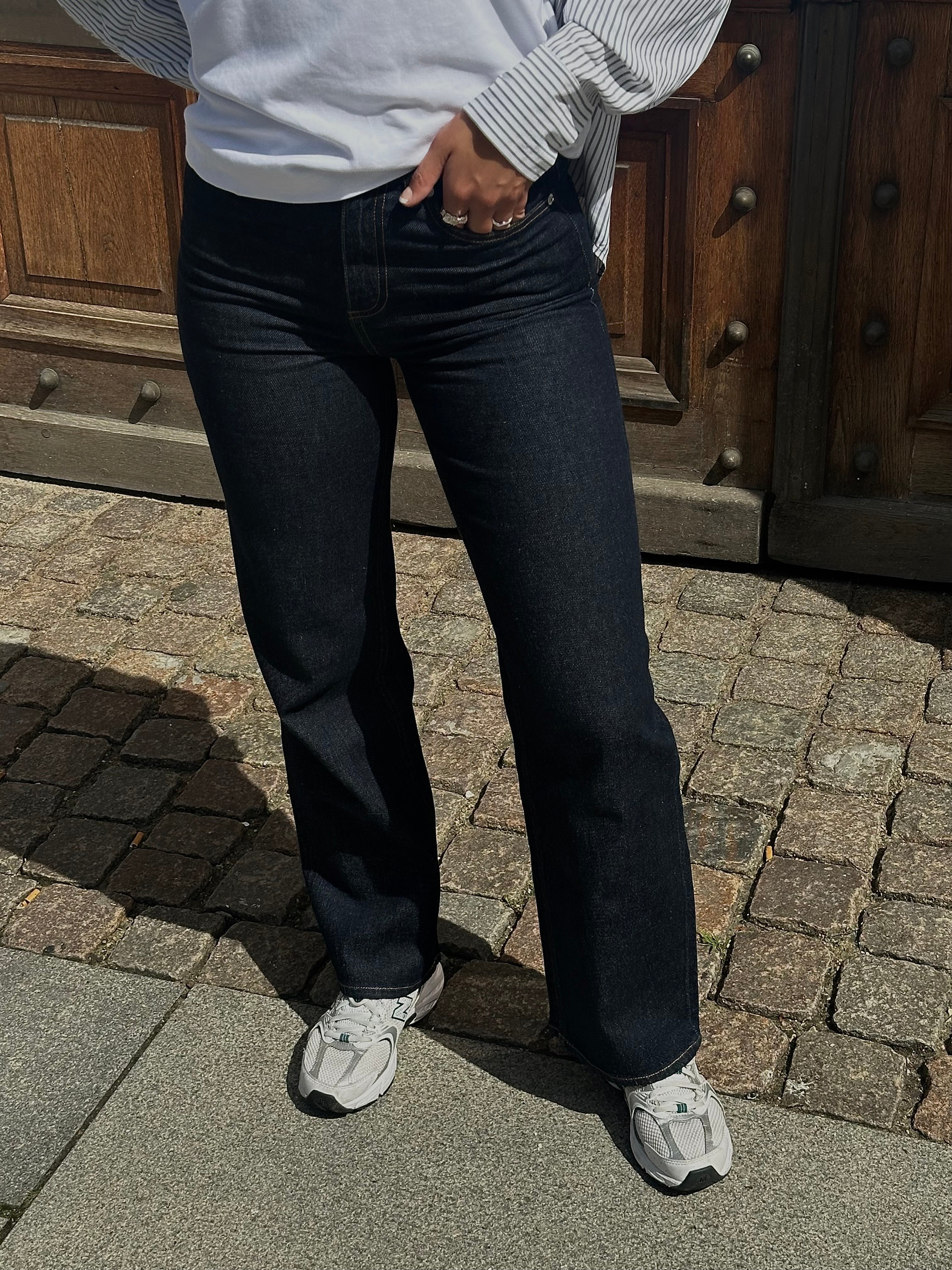 VMTESSA Straight Jeans - Dark Blue Denim