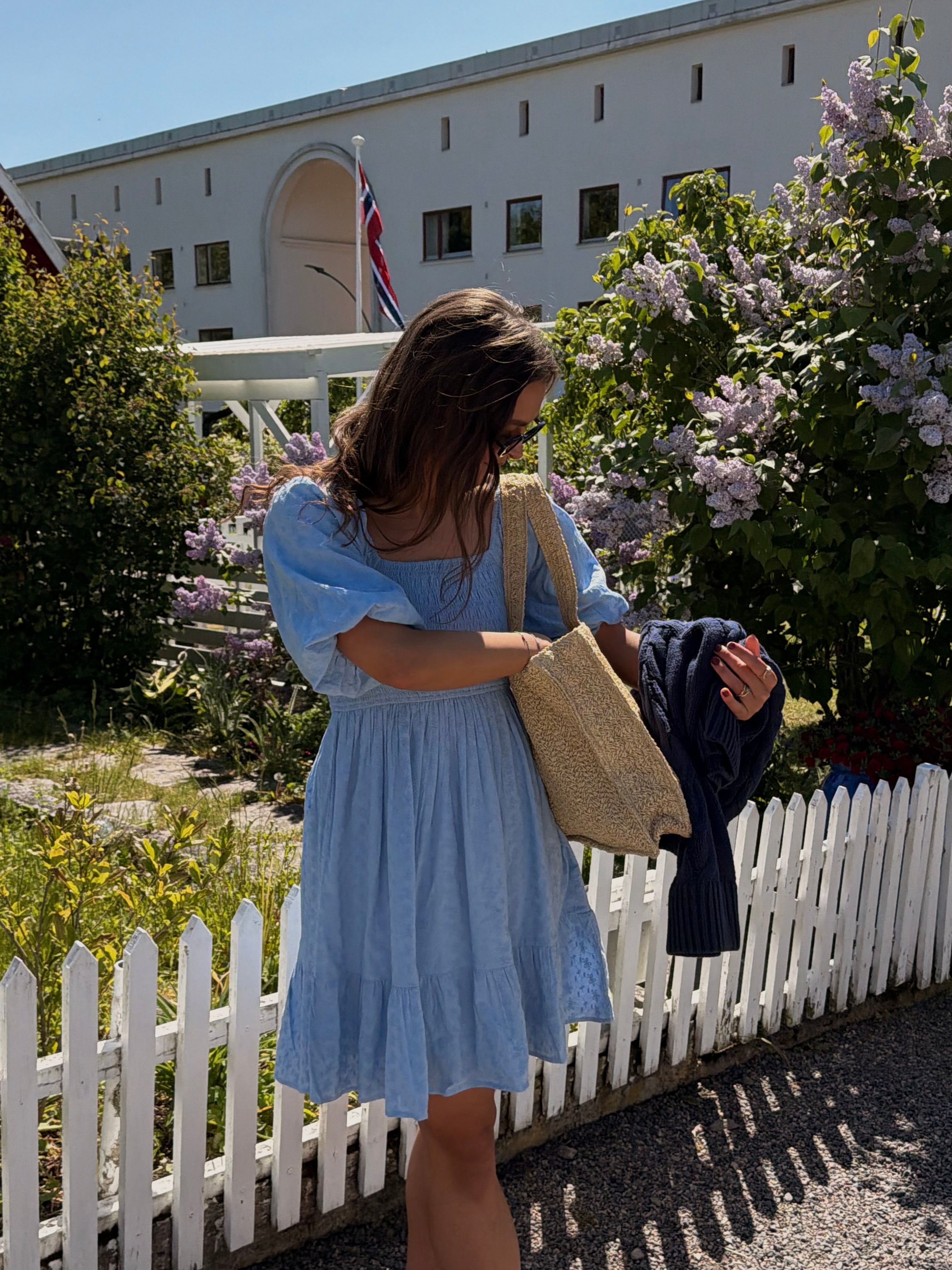 AWJULIE Short Dress - Chambray Blue