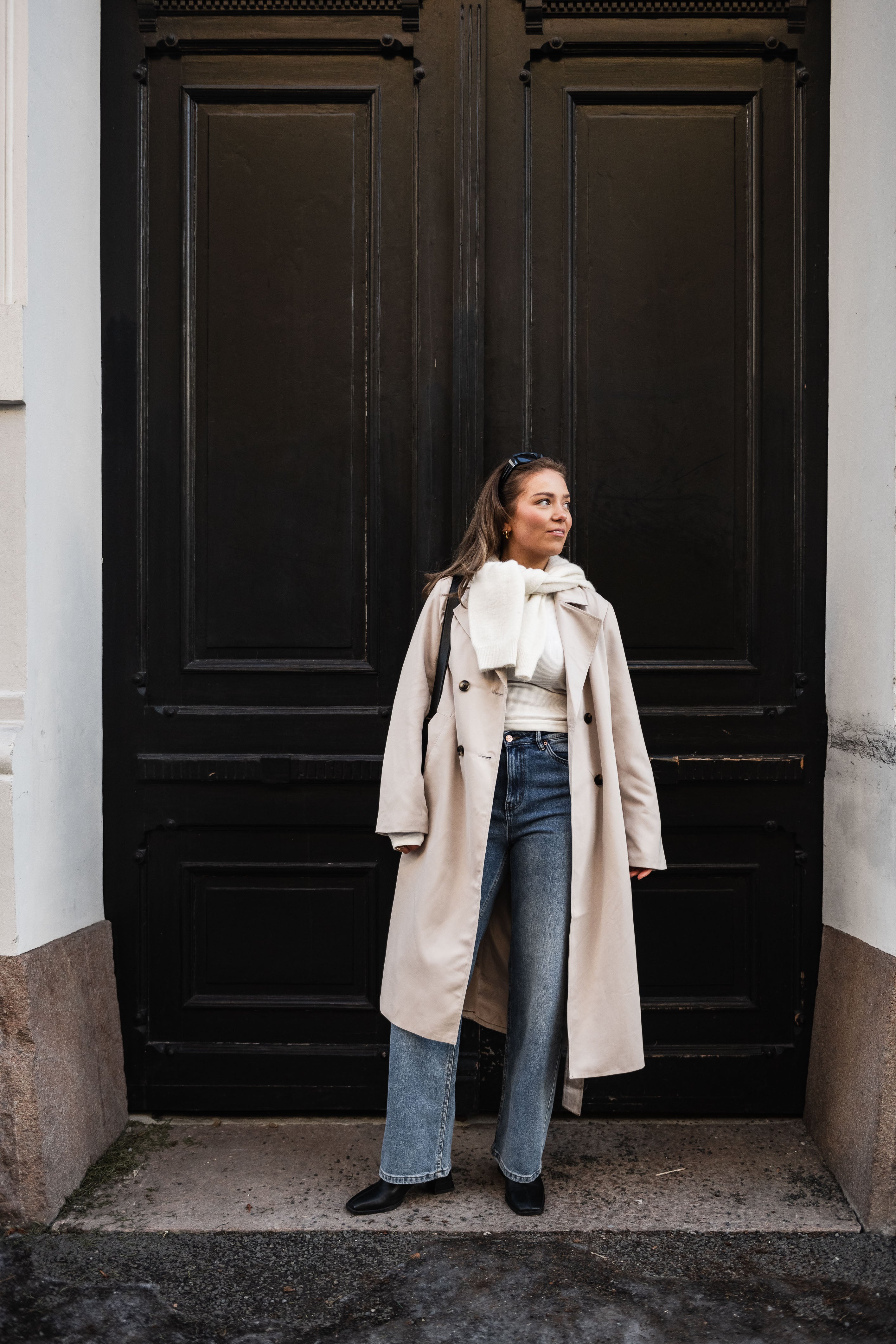 PCSCARLETT Coat - Silver Gray