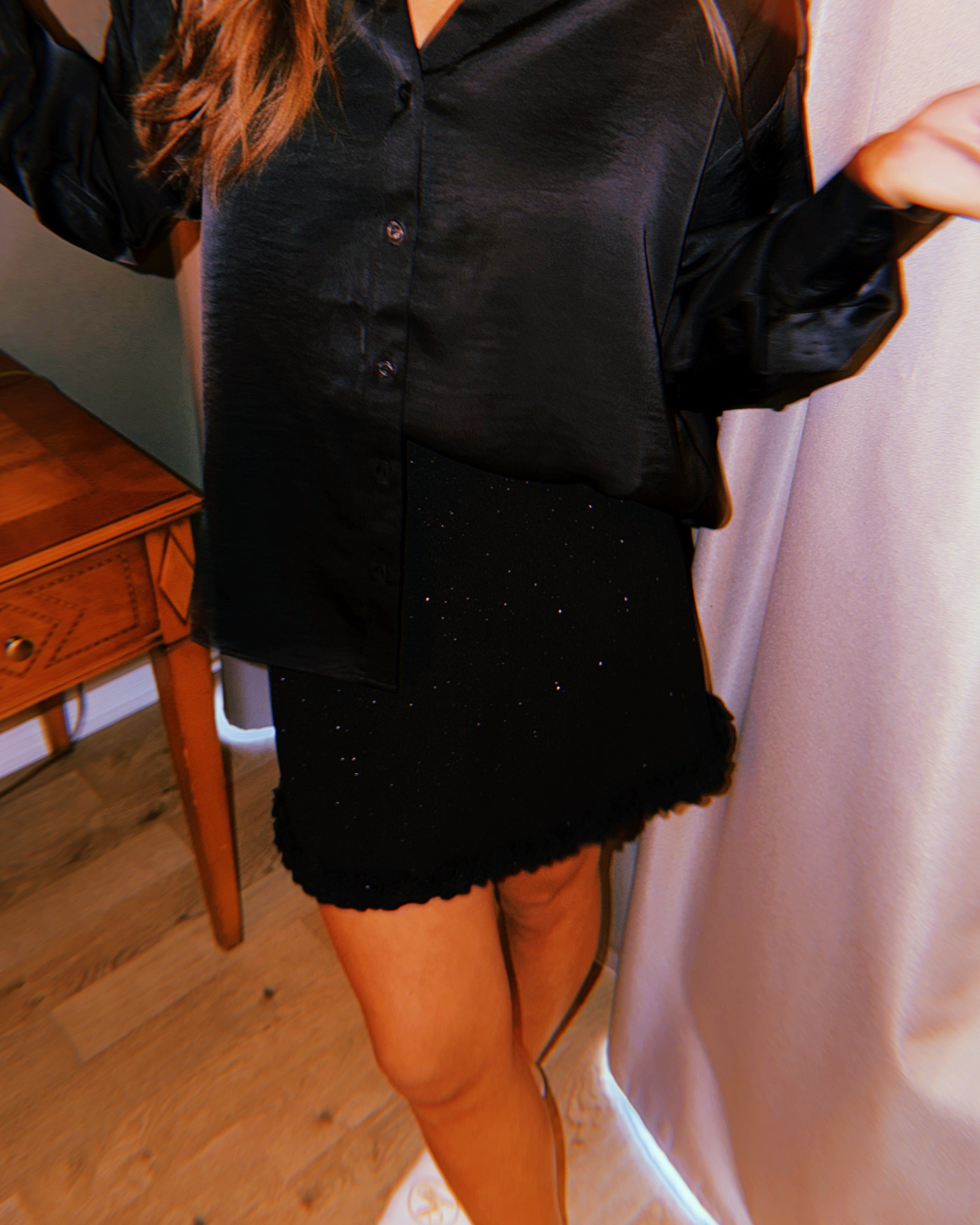 PCPAIGE Mini Skirt - Black