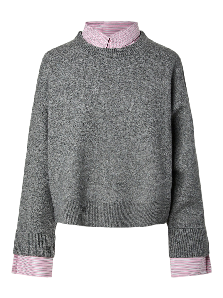 PCERIT KNIT - Medium Grey Melange