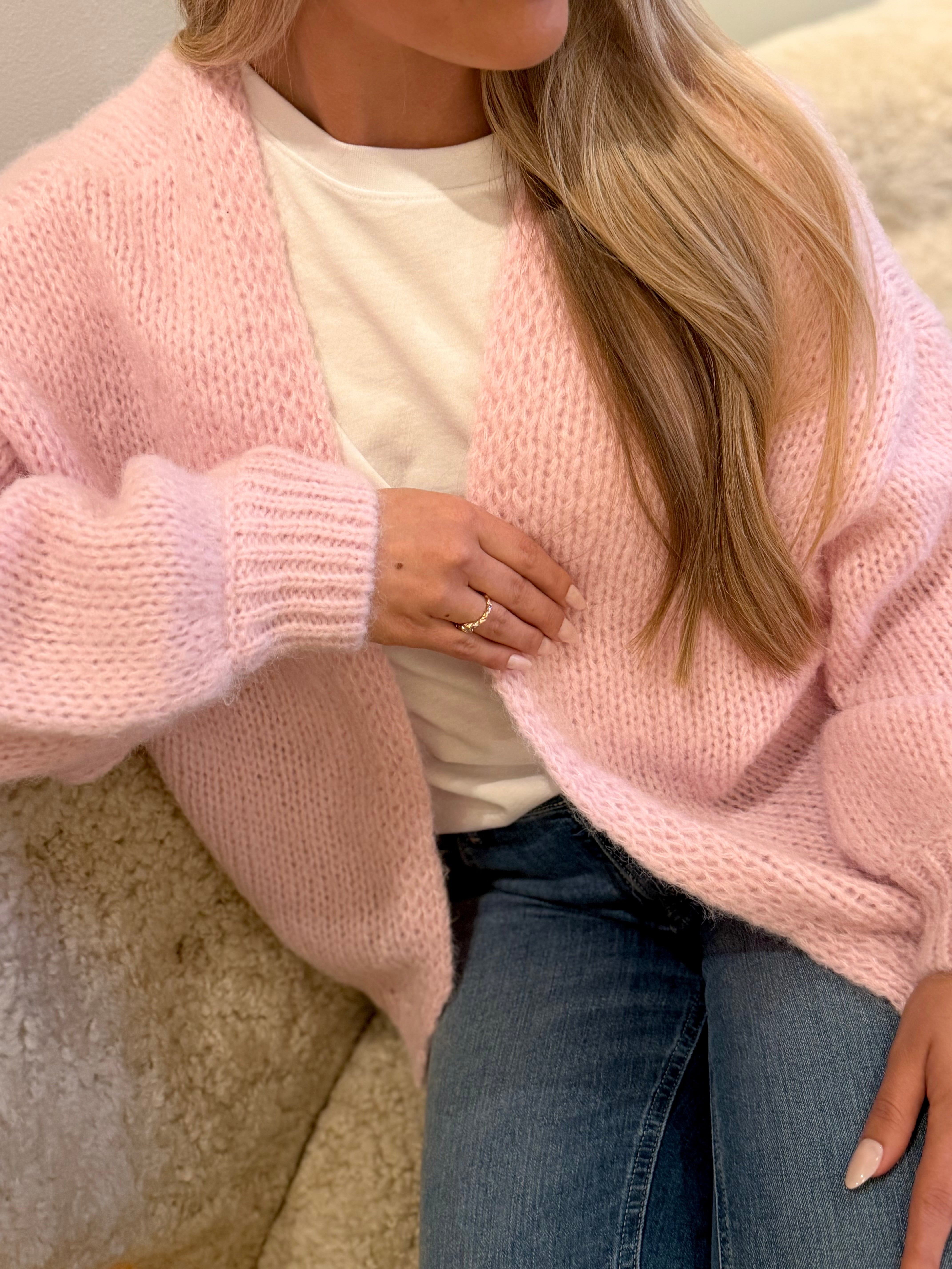 VMMAYBE Knit Cardigan - Parfait Pink