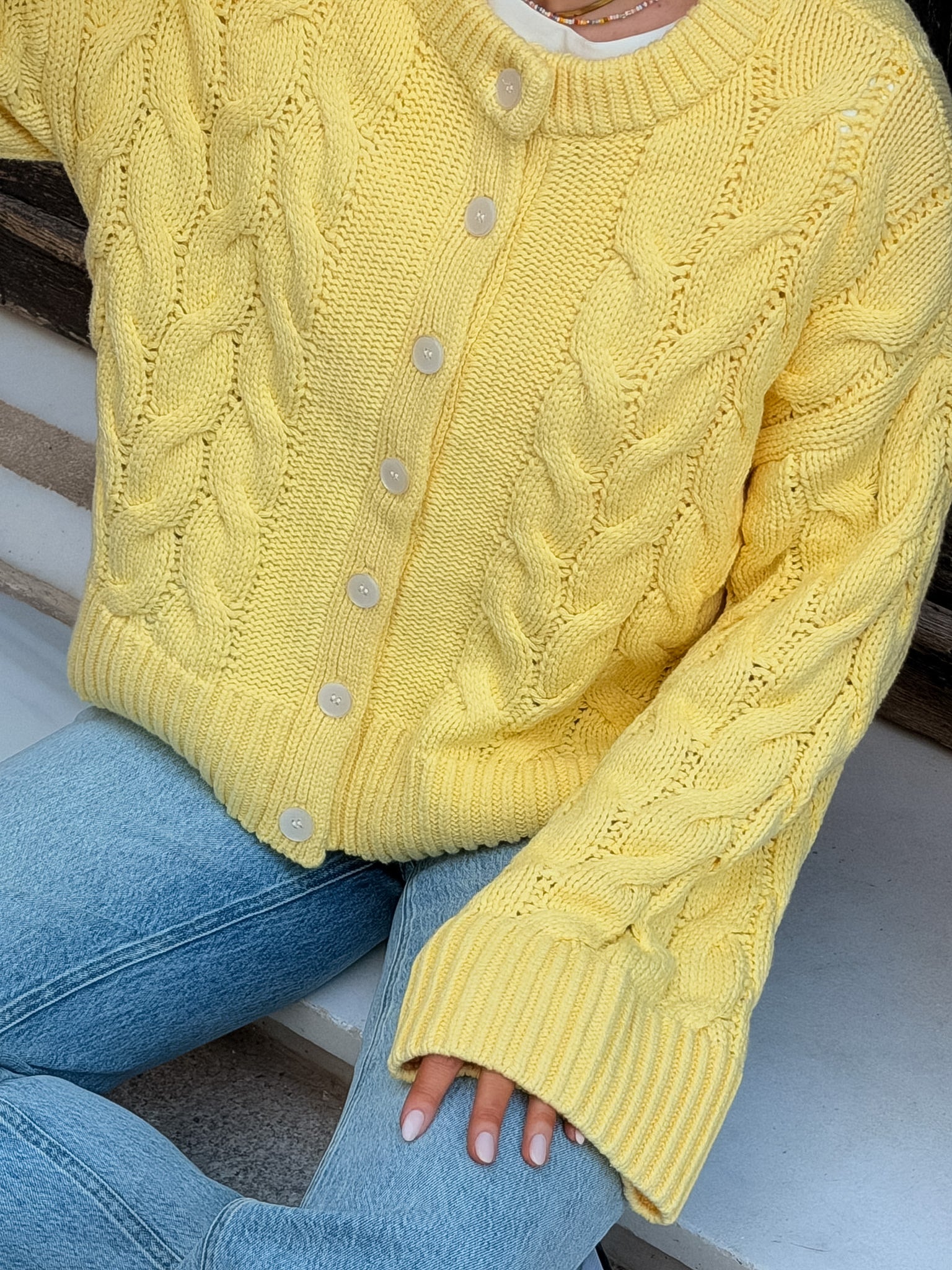 VMSVEA THEA CARDIGAN - Pale Banana