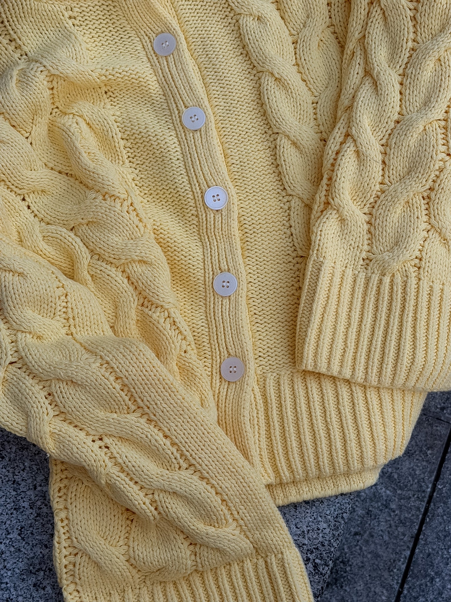 VMSVEA THEA CARDIGAN - Pale Banana
