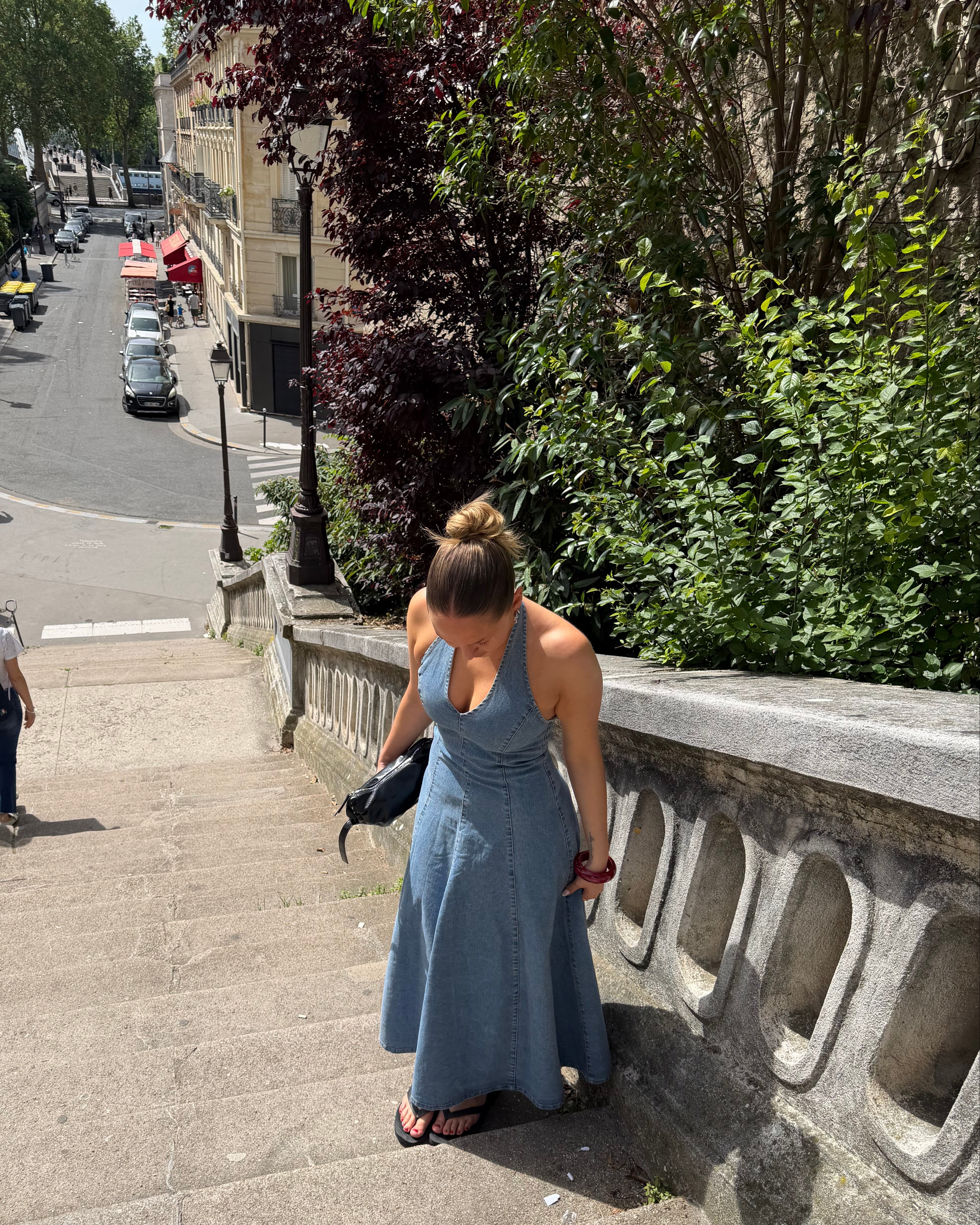 PCFRANNA Long Dress - Light Blue Denim