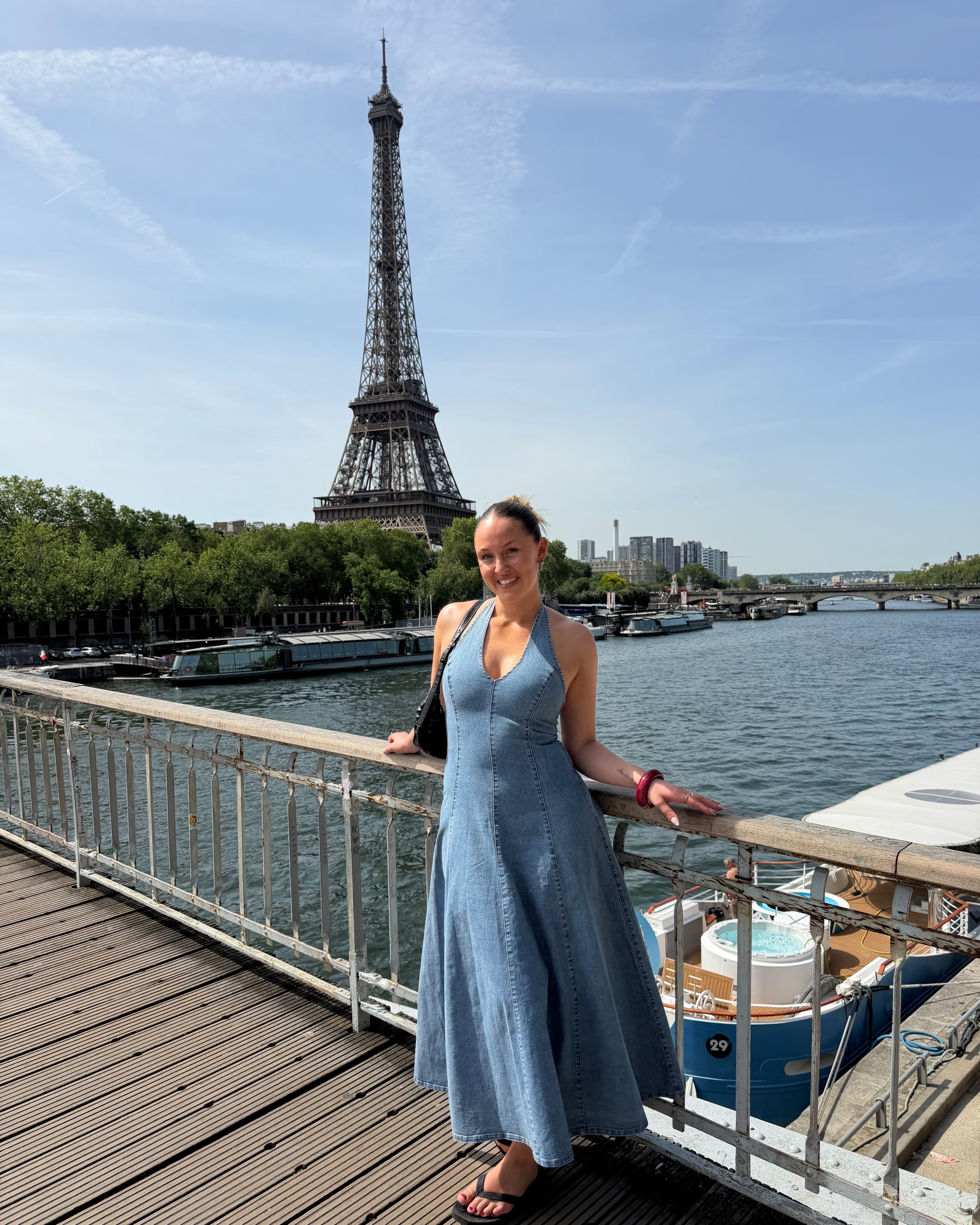 PCFRANNA Long Dress - Light Blue Denim