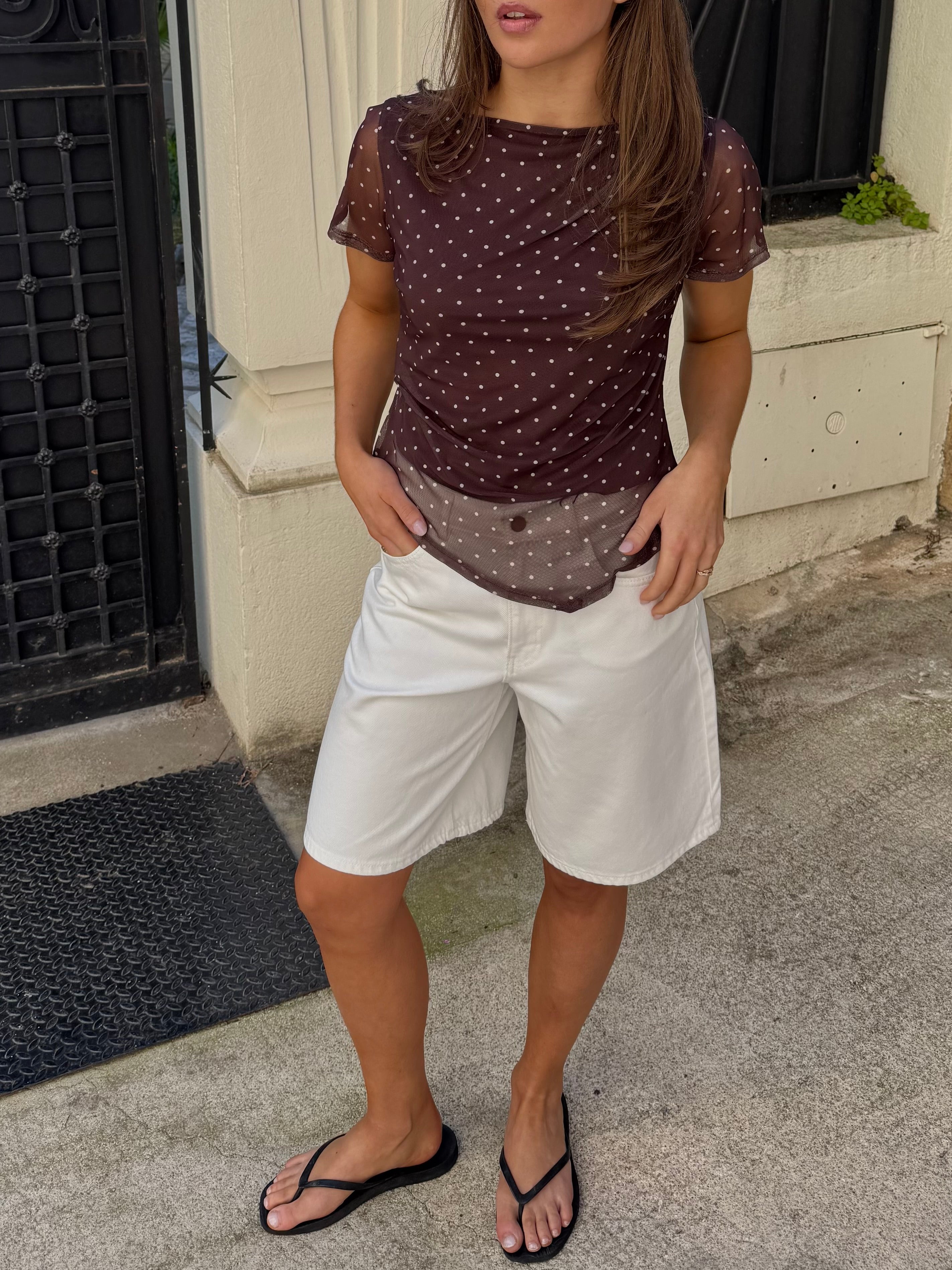 VMSAGE Shorts - Ecru