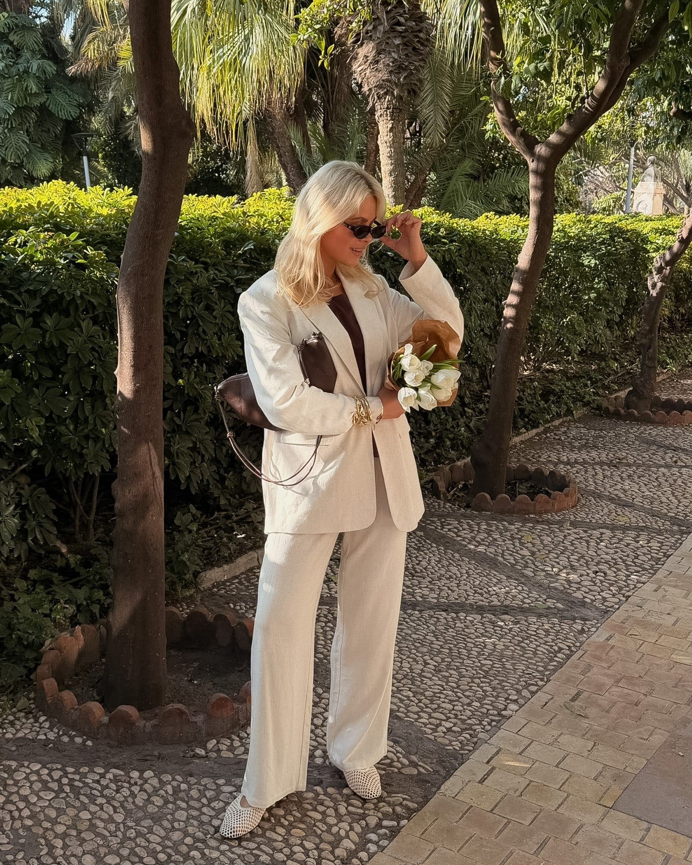 VMSISSEVERA Tailored Trousers - Oatmeal