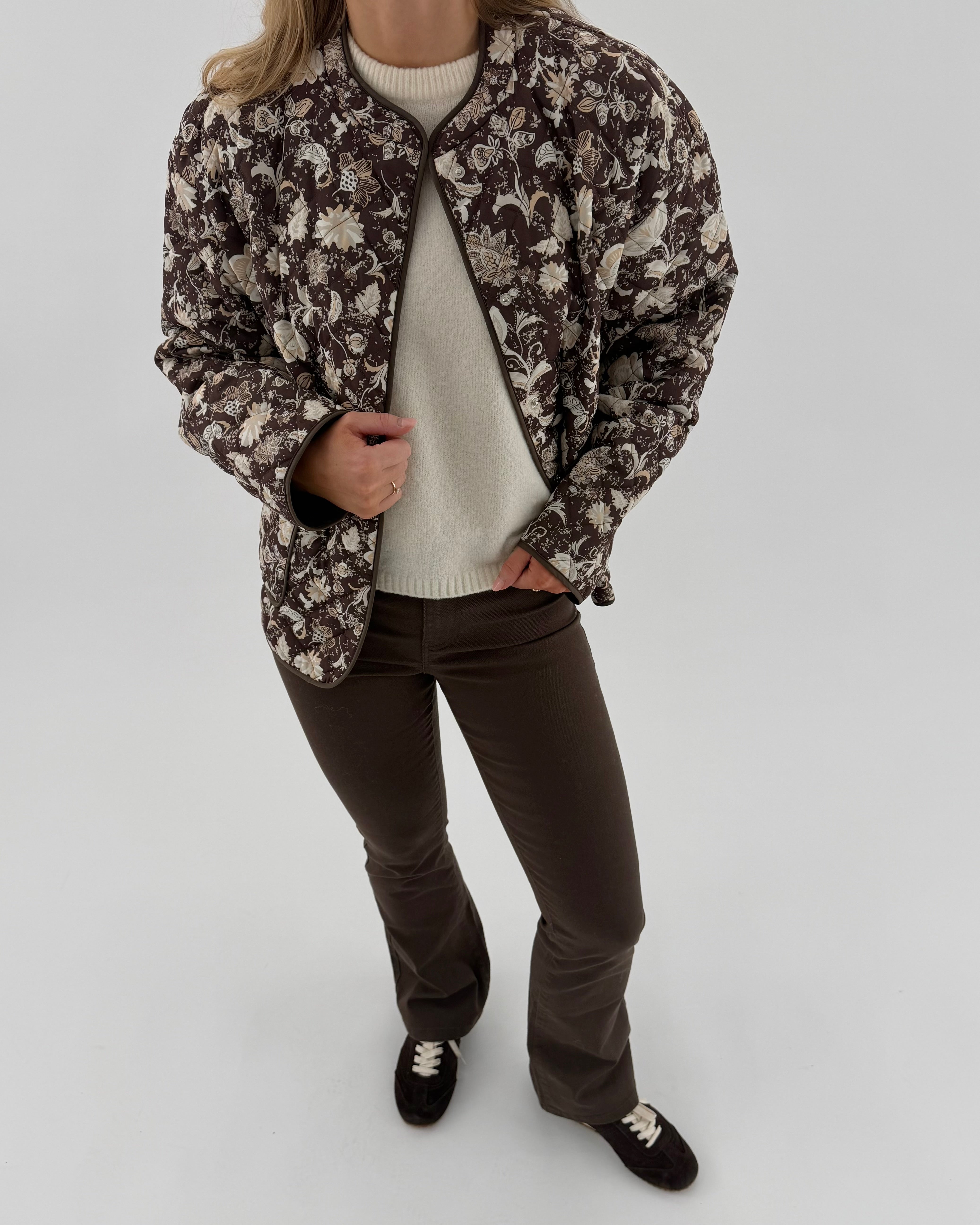 NMSALLIE FLARED JEANS - Chocolate Brown