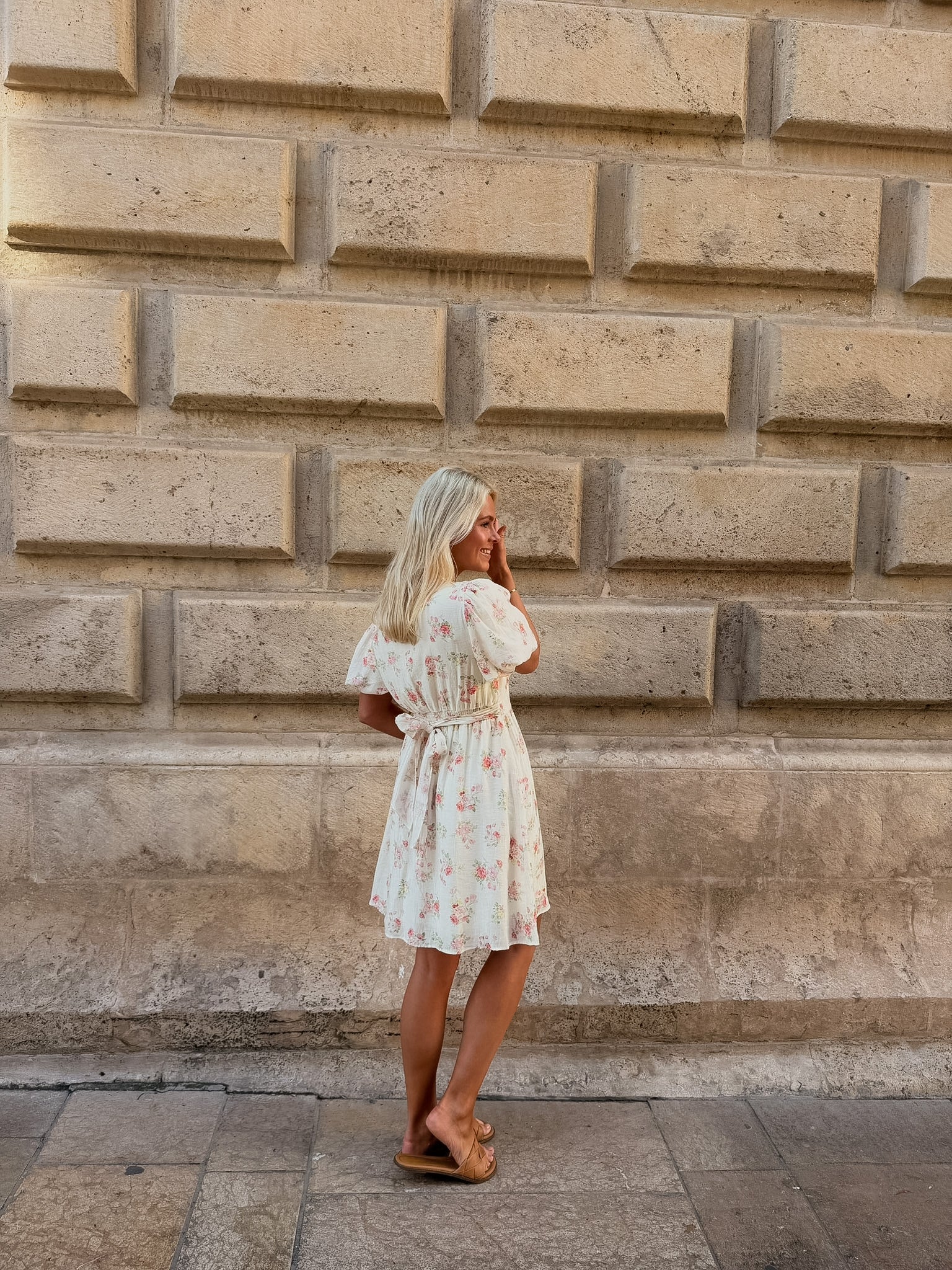 VMBELLA Short Dress - Pink Bella Flower
