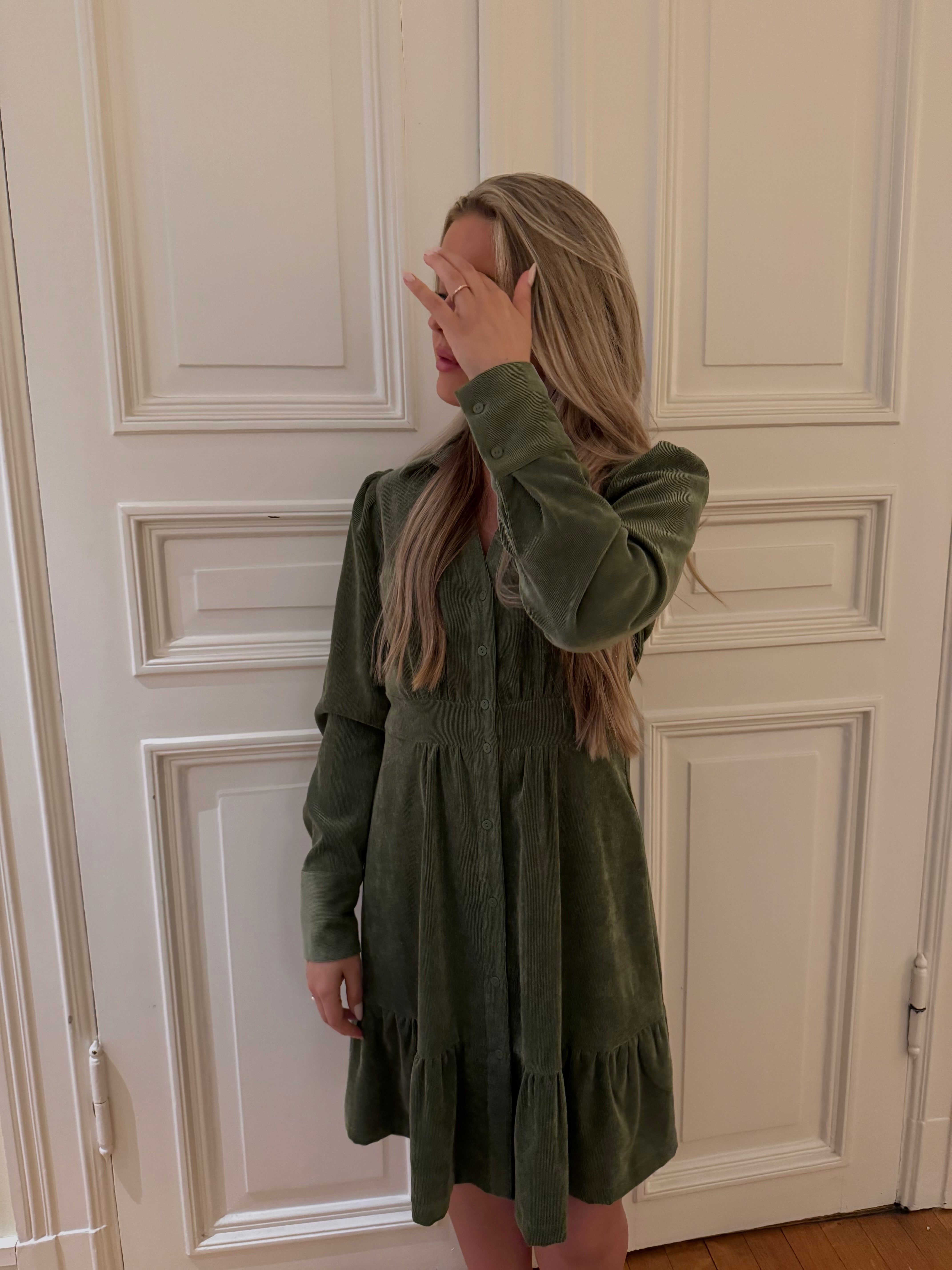 AWASTA SHORT DRESS - Olivine