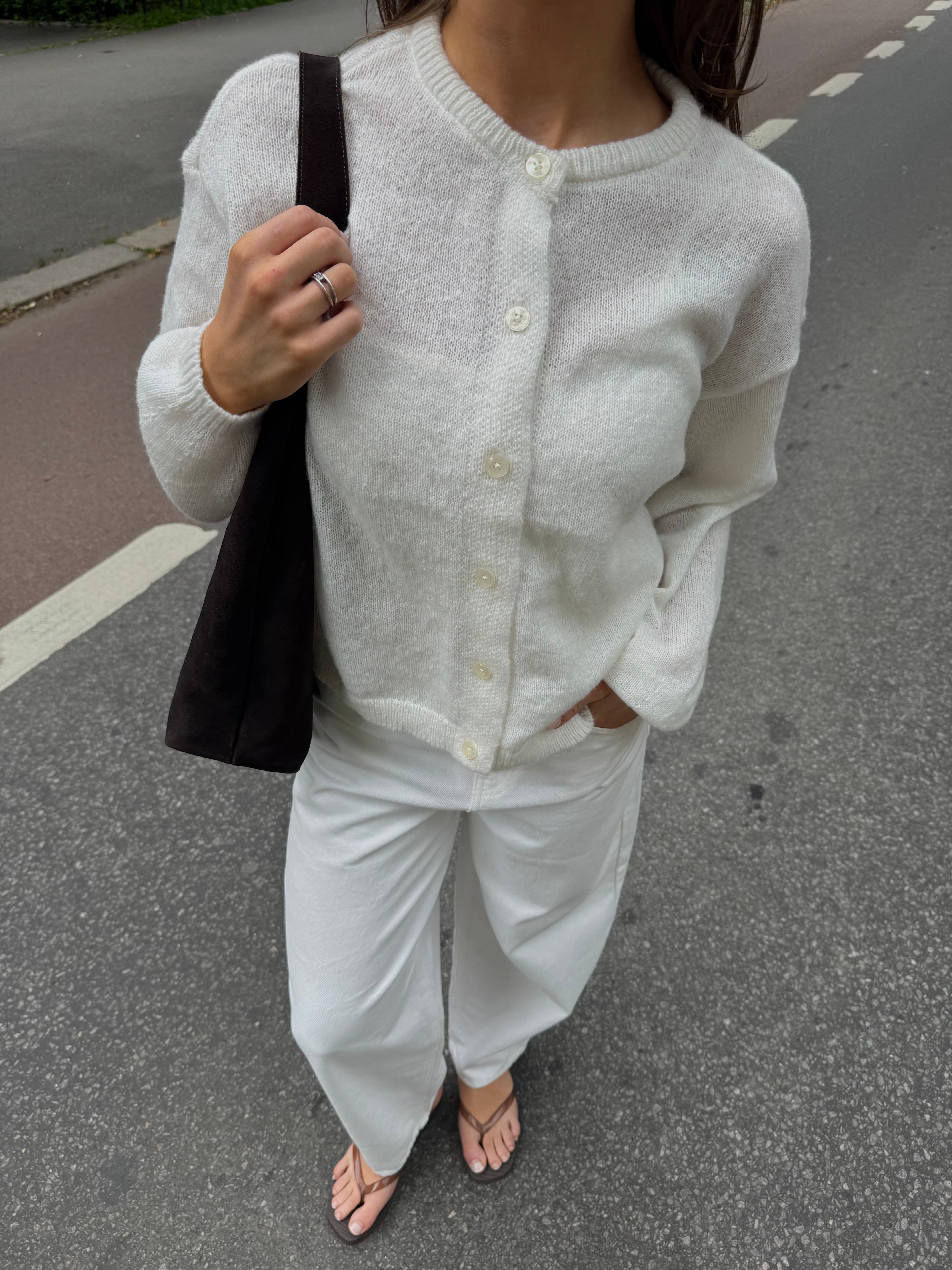 PCIDA Knit Cardigan - Cloud Dancer