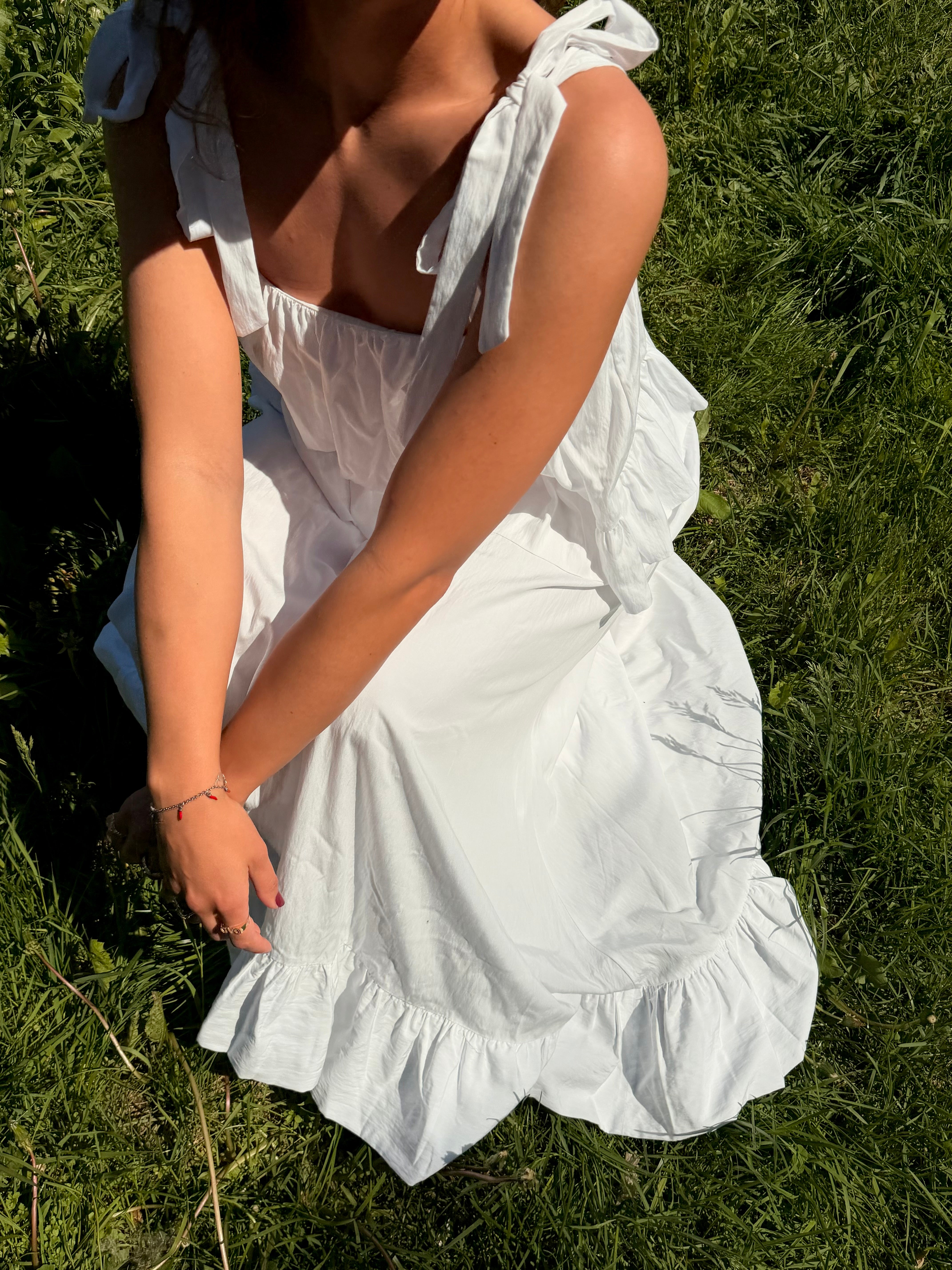 PCJULIA Long Skirt - Bright White