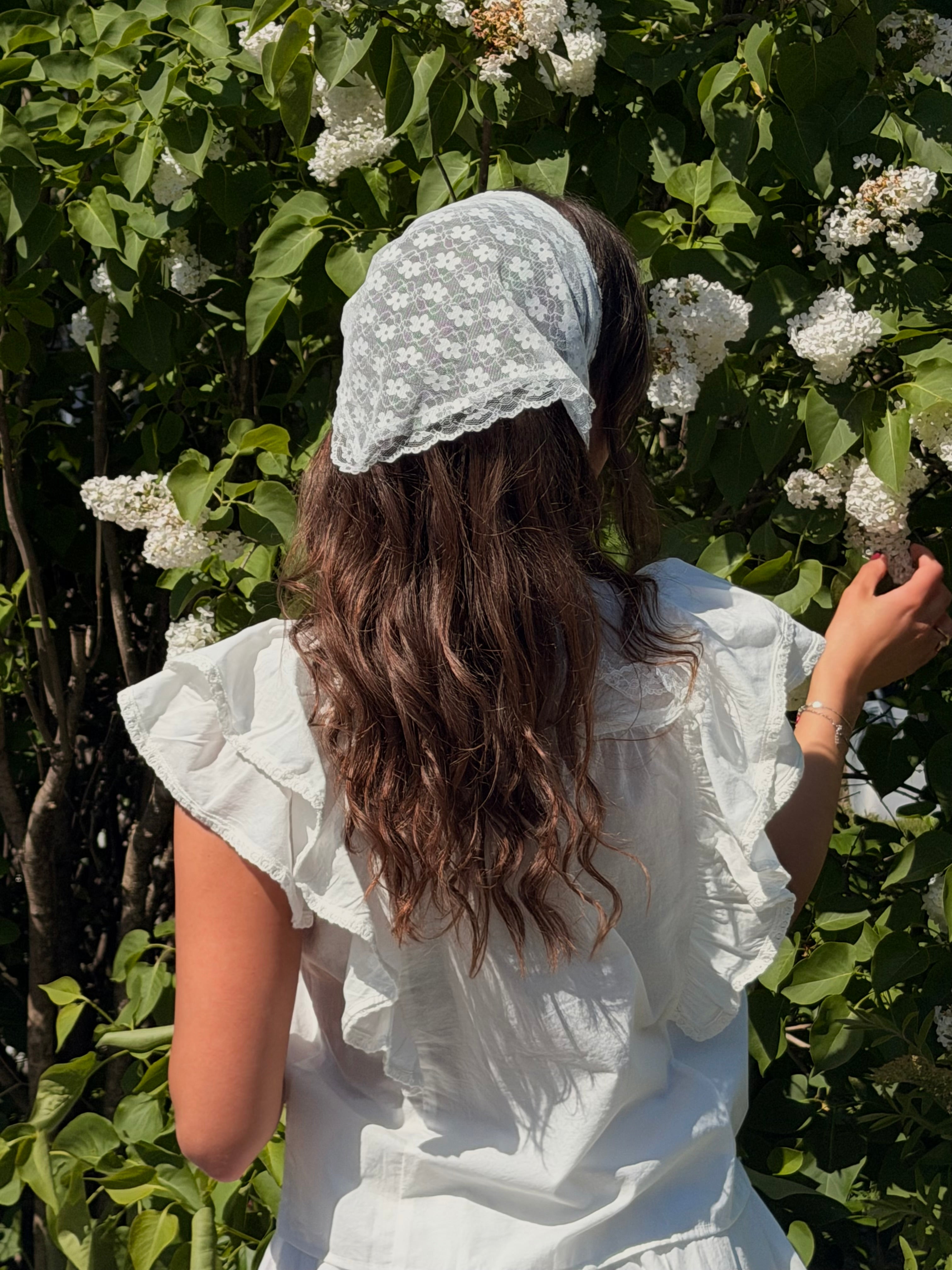 PCMILLE Lace Sarong - Cloud Dancer