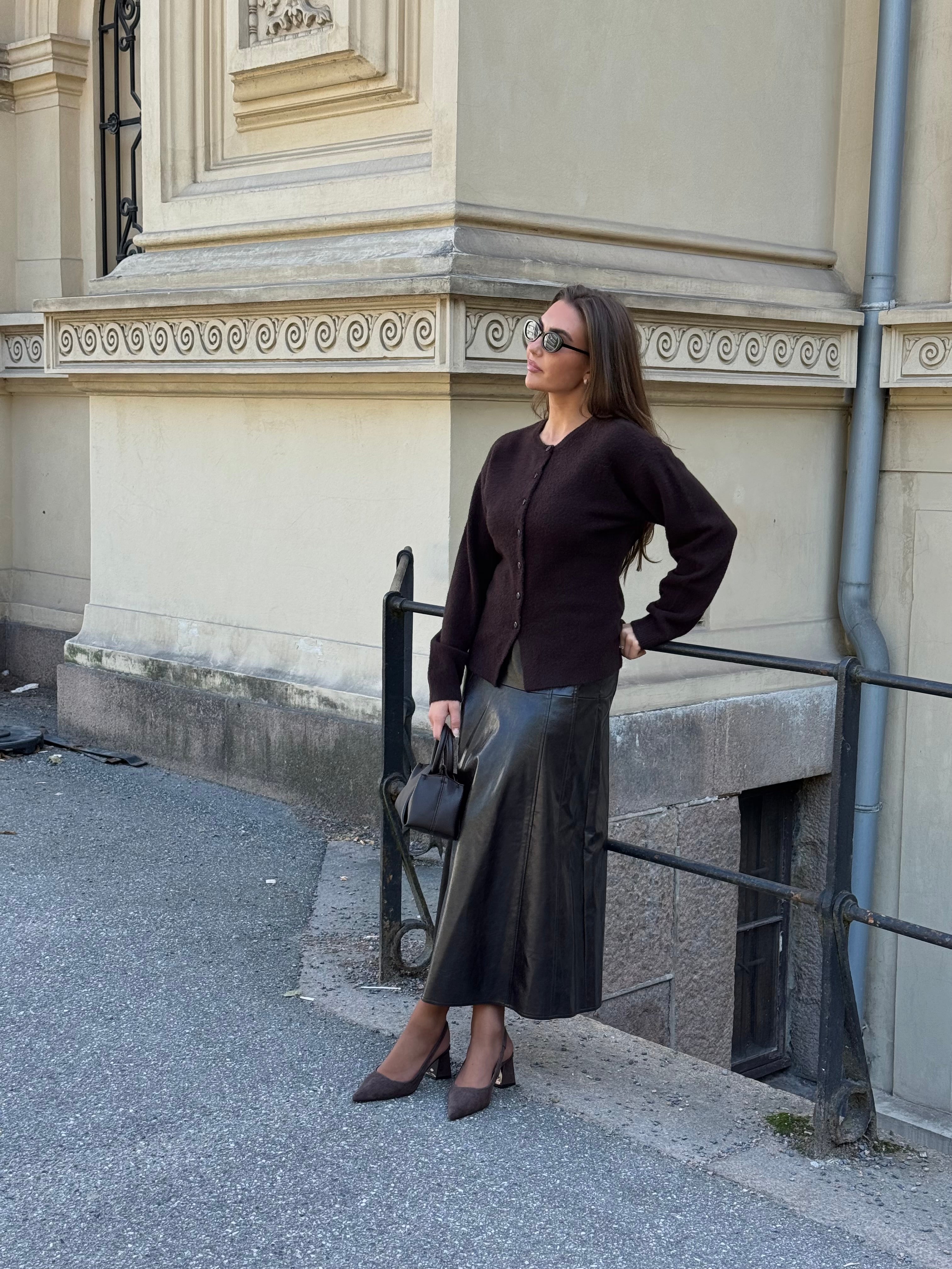 VMDASH COATED SKIRT - Chocolate Torte