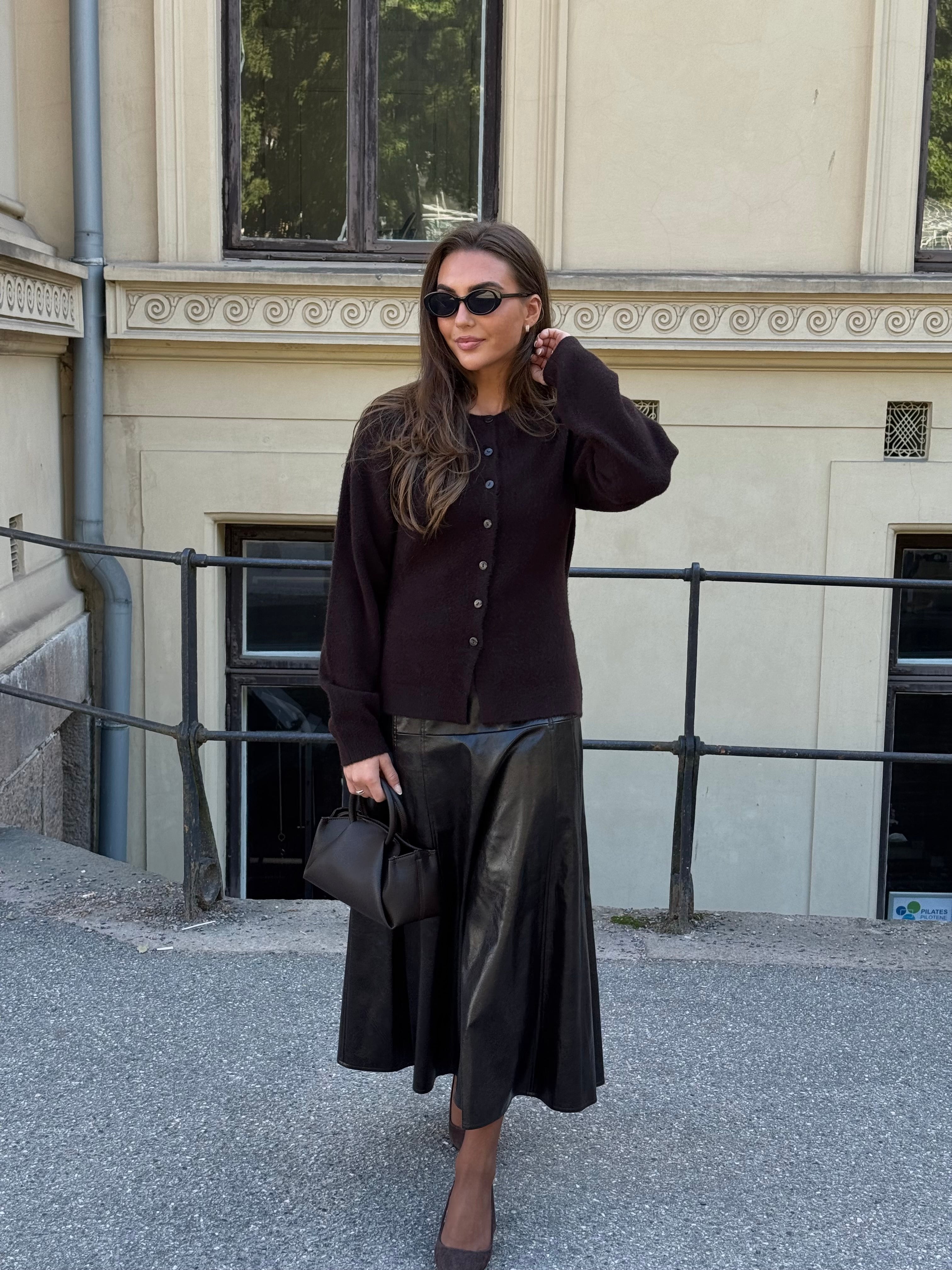 VMDASH COATED SKIRT - Chocolate Torte