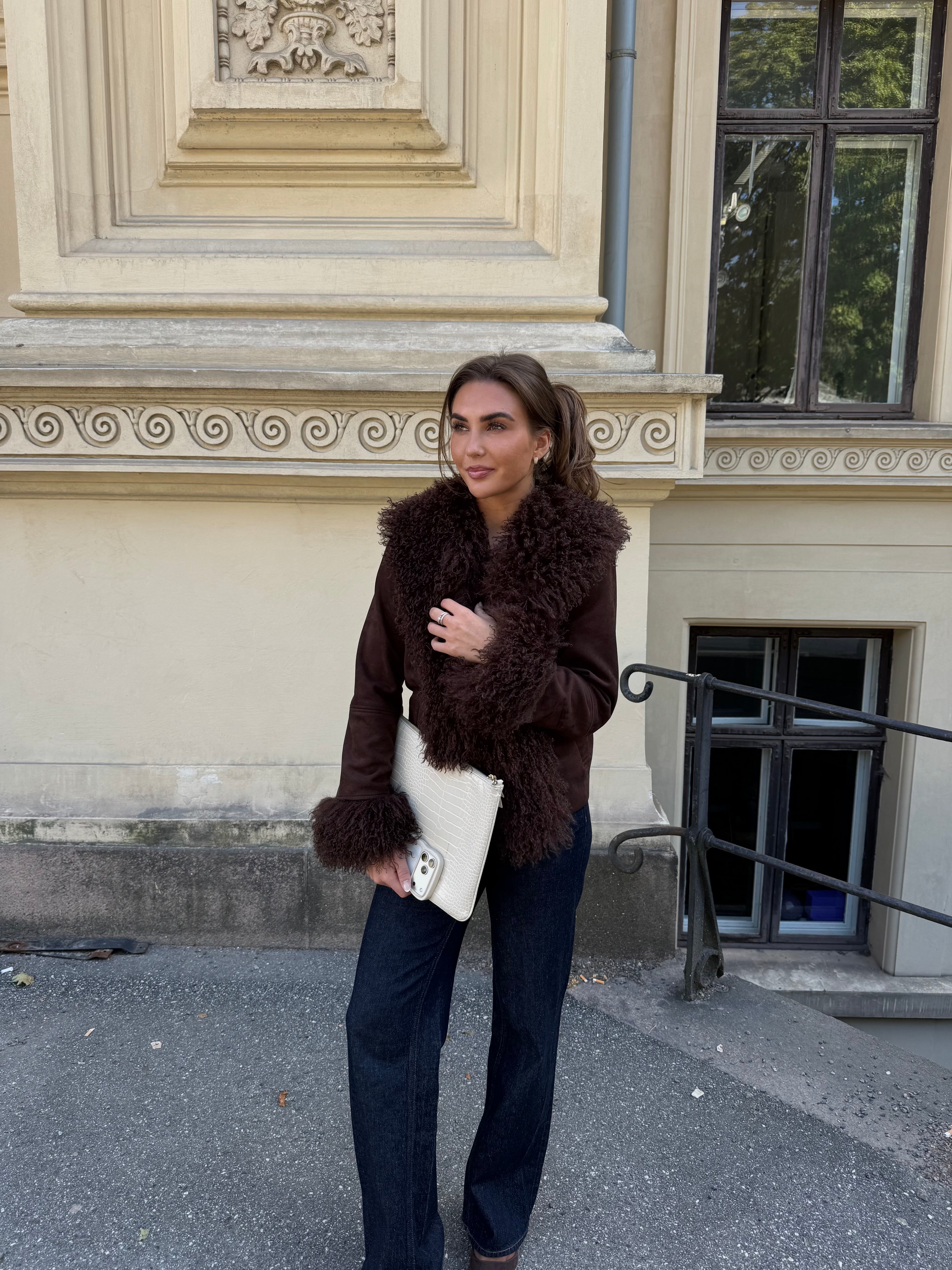 PCNANNA JACKET - Hot Fudge