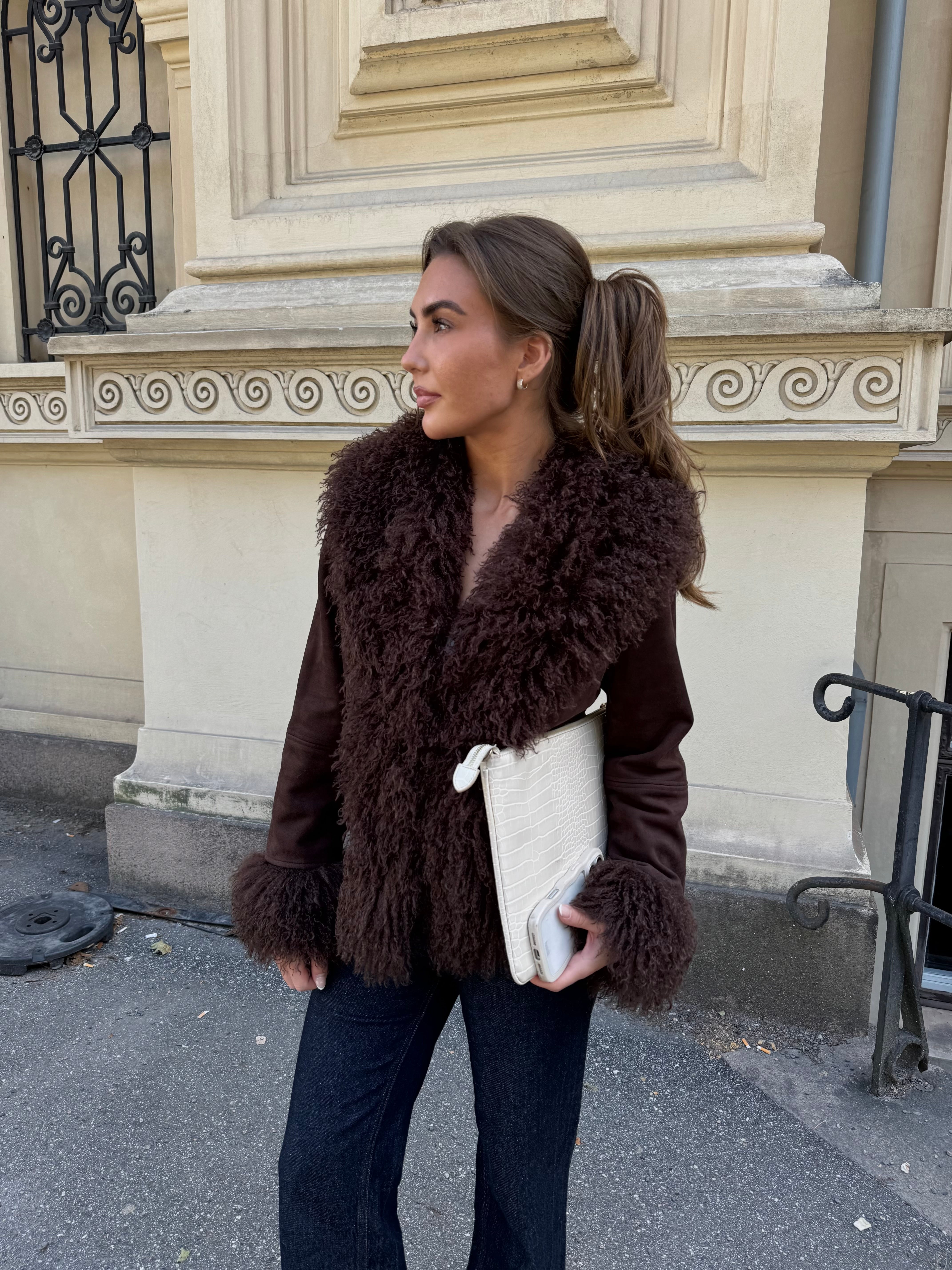 PCNANNA JACKET - Hot Fudge