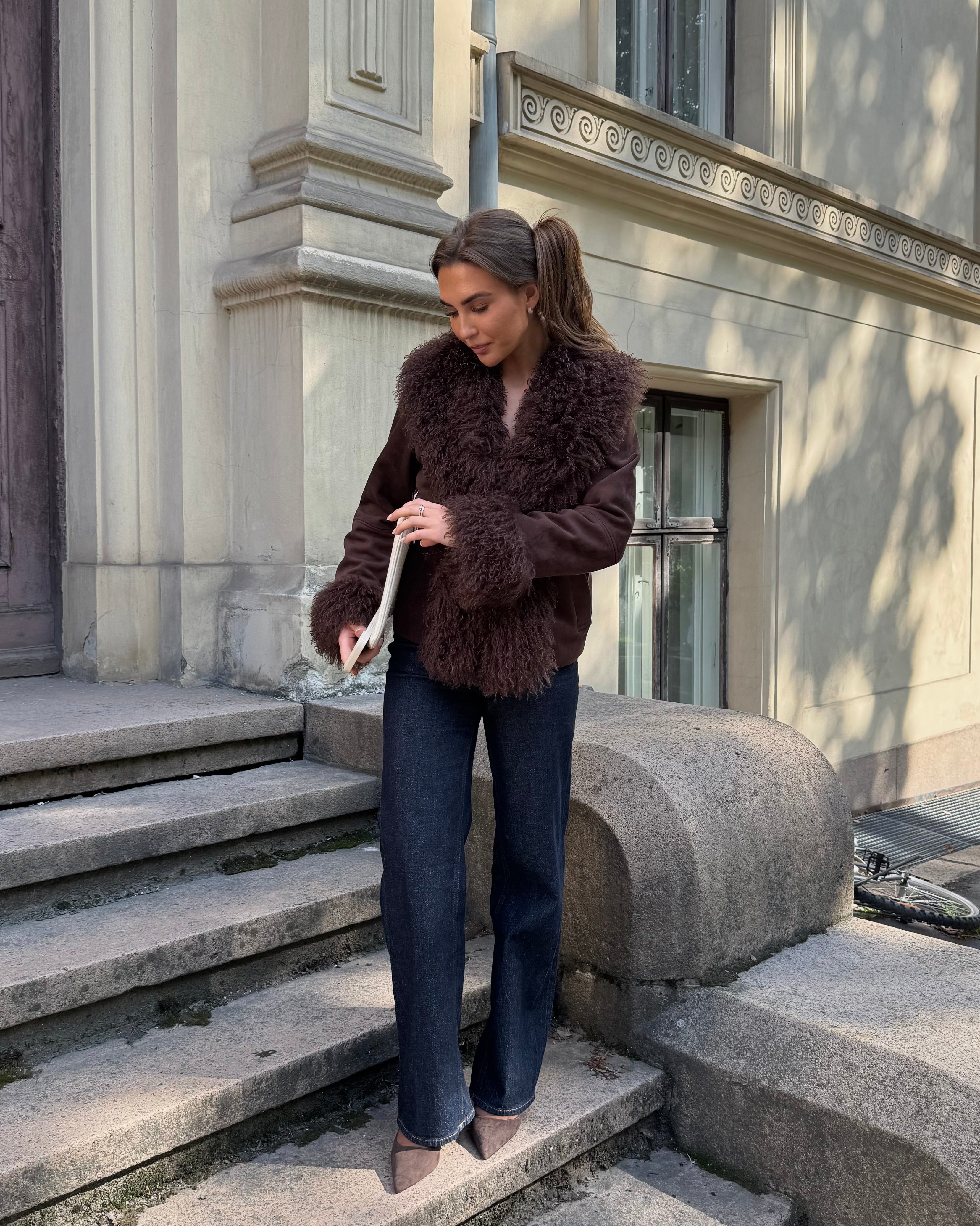 PCNANNA JACKET - Hot Fudge