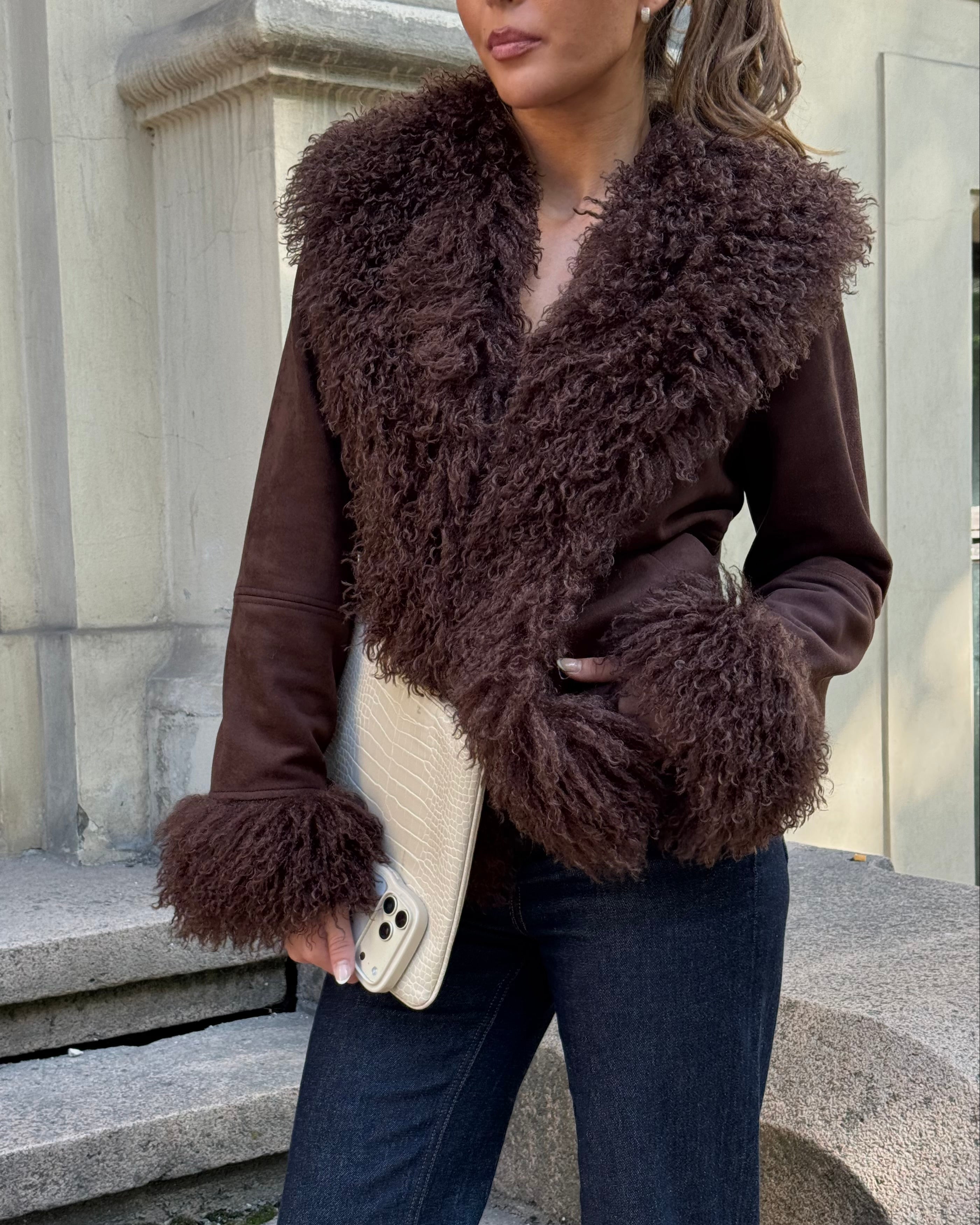 PCNANNA JACKET - Hot Fudge