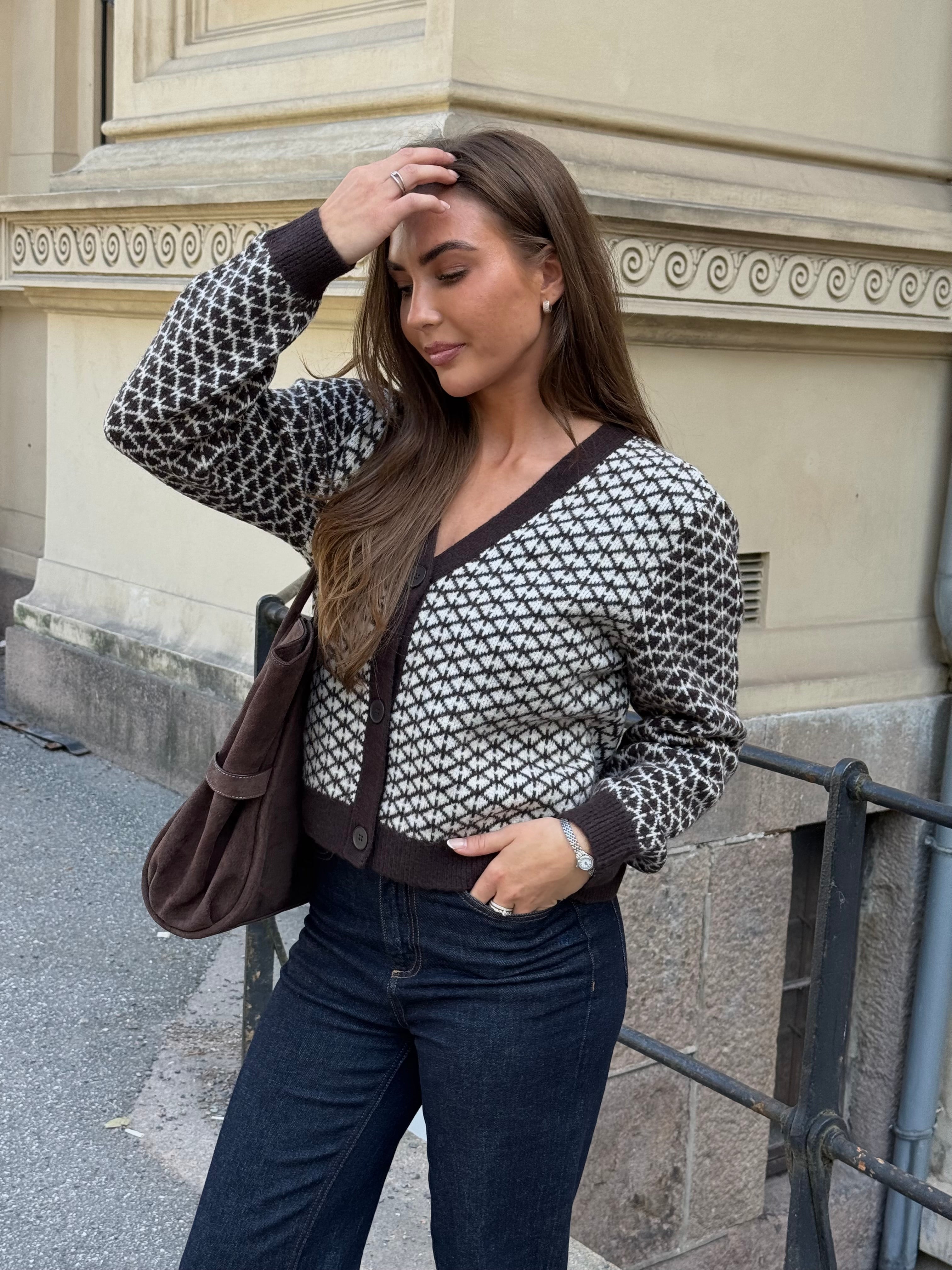 VMLOVE Knitted Cardigan - Chocolate Torte