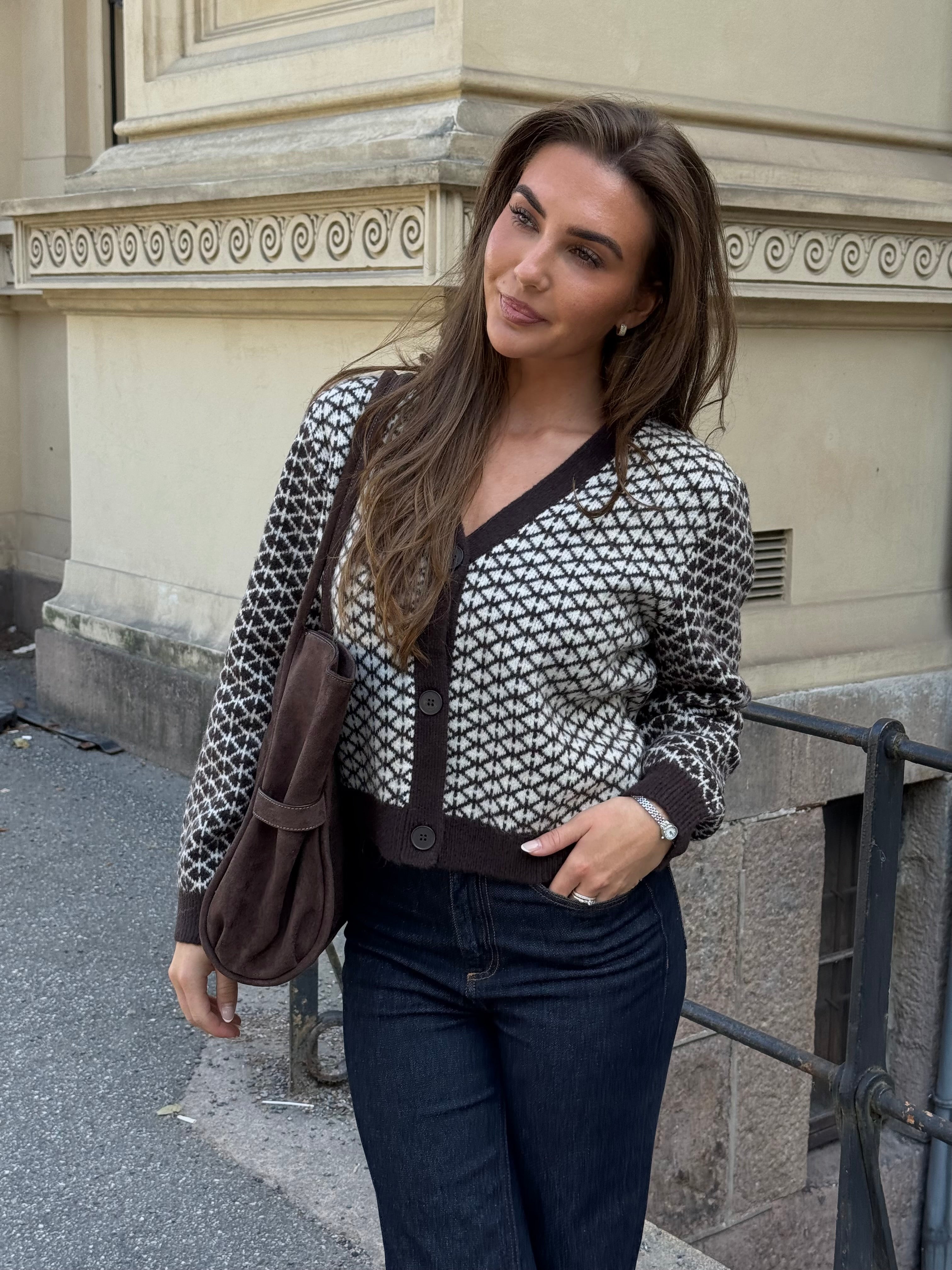 VMLOVE Knitted Cardigan - Chocolate Torte