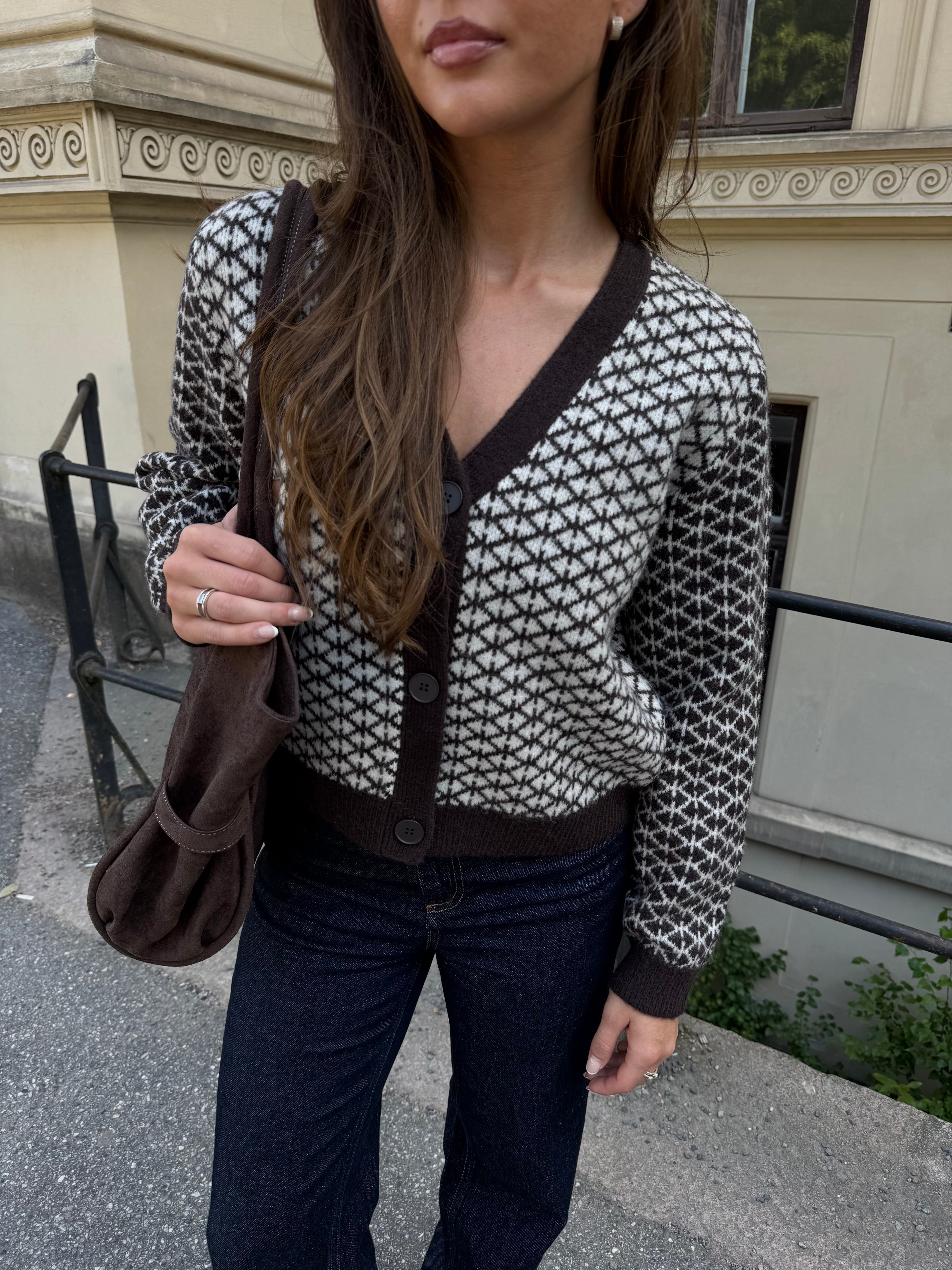 VMLOVE Knitted Cardigan - Chocolate Torte