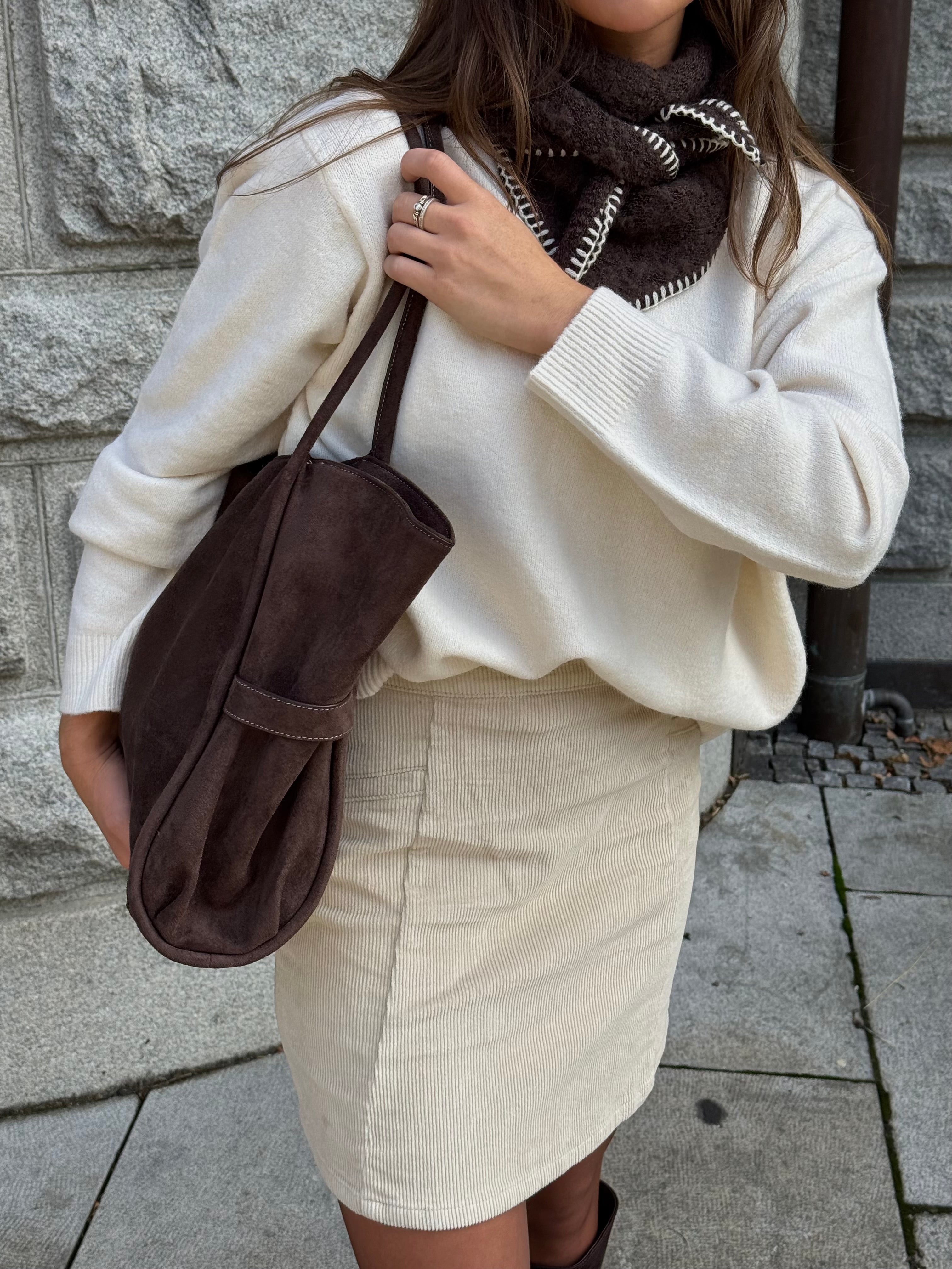 PCSALLY Knitted Top - Birch