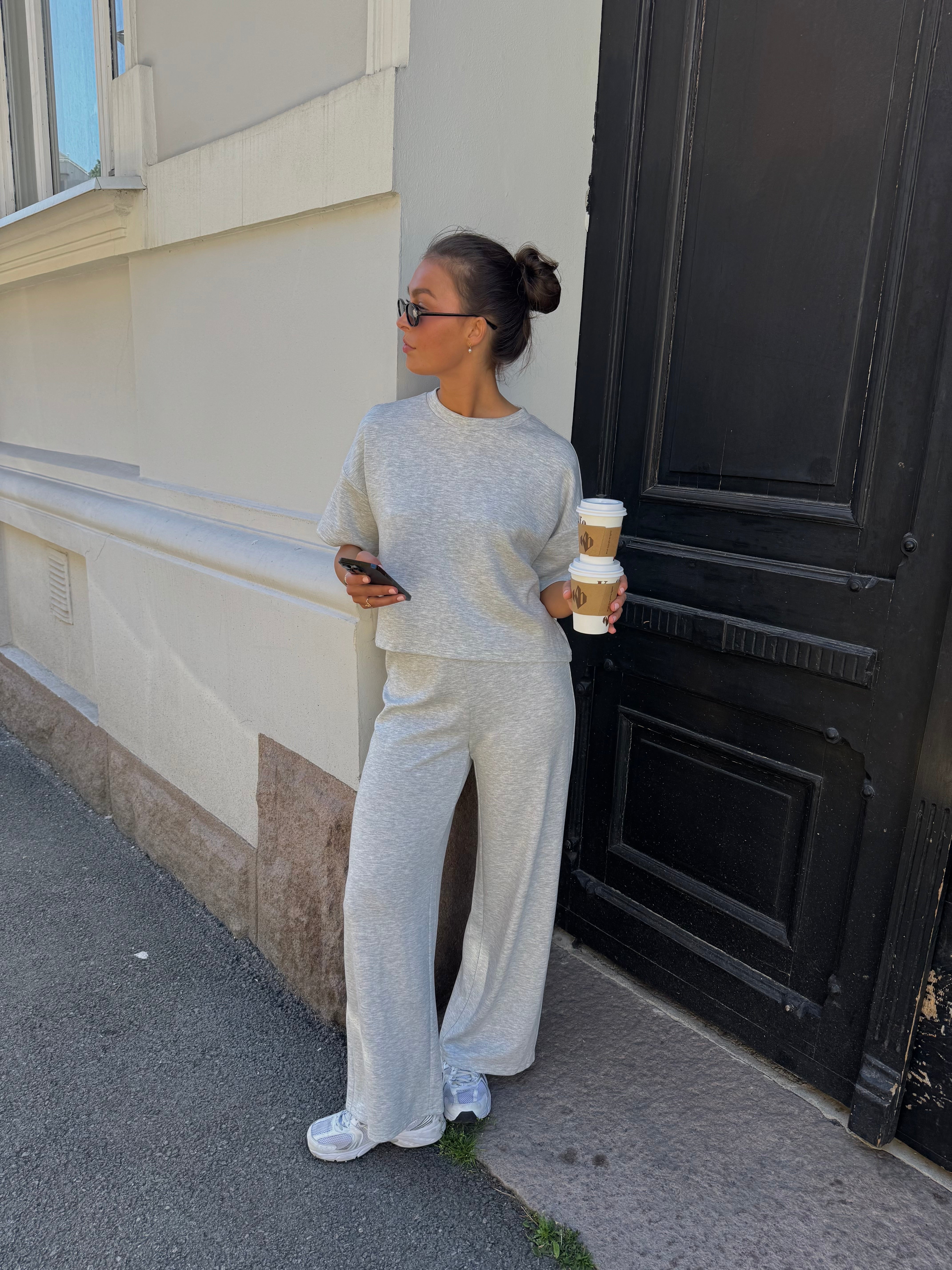 PCPOLLY Joggers - Light Grey Melange