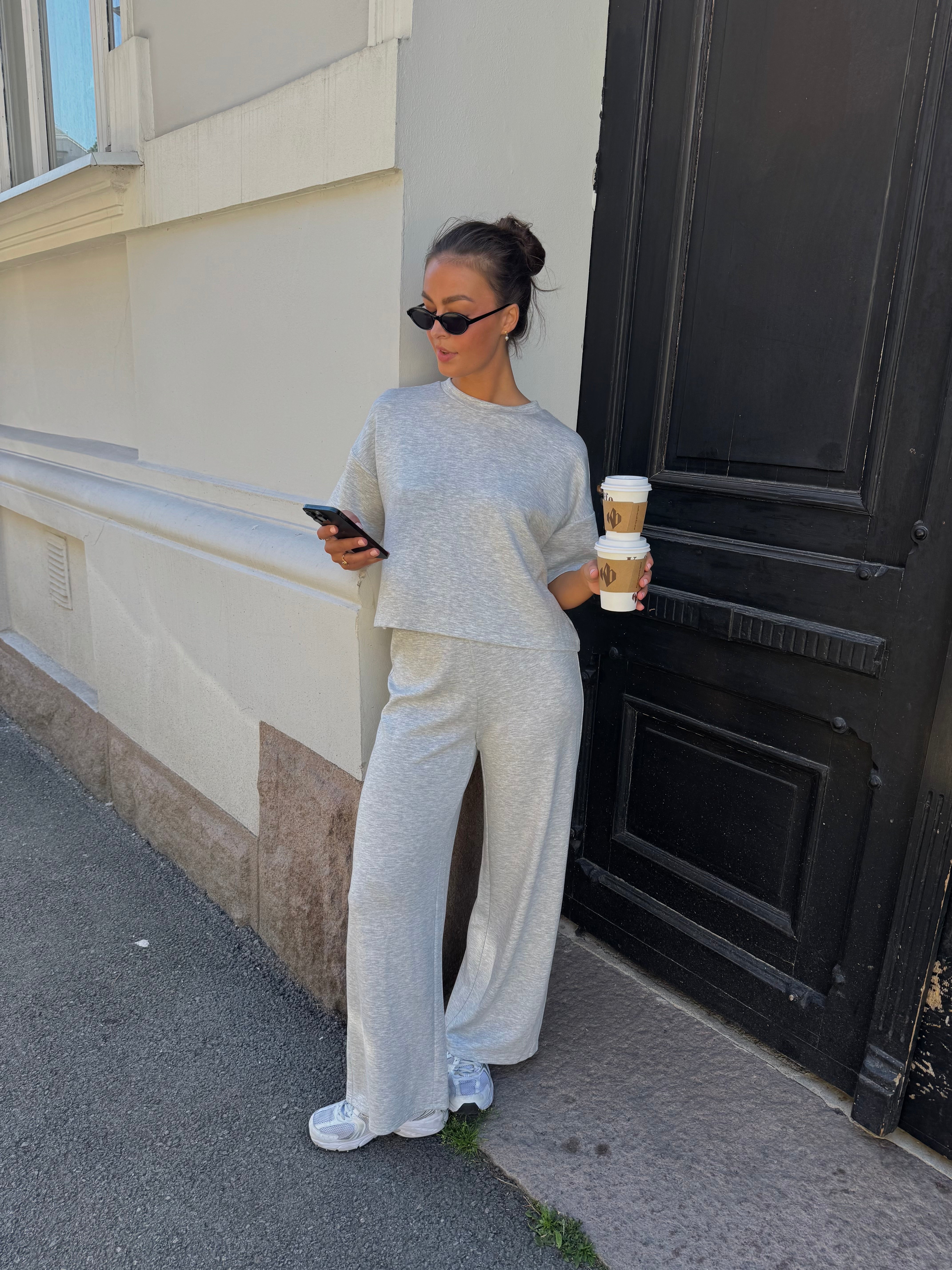 PCPOLLY Joggers - Light Grey Melange