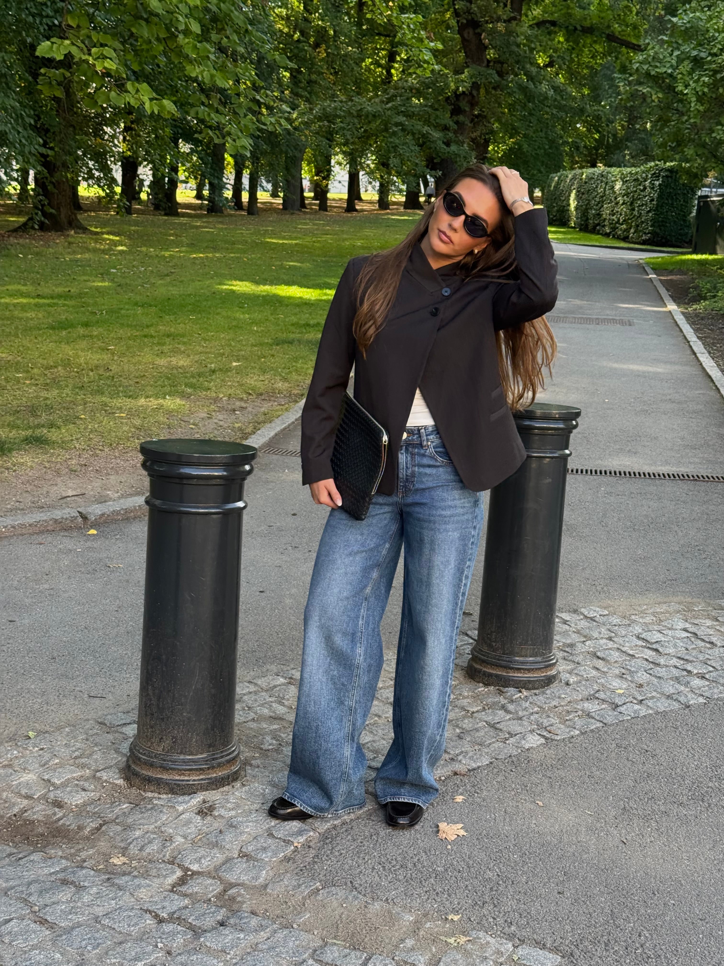 VMDINA BLAZER - Dark Grey Melange