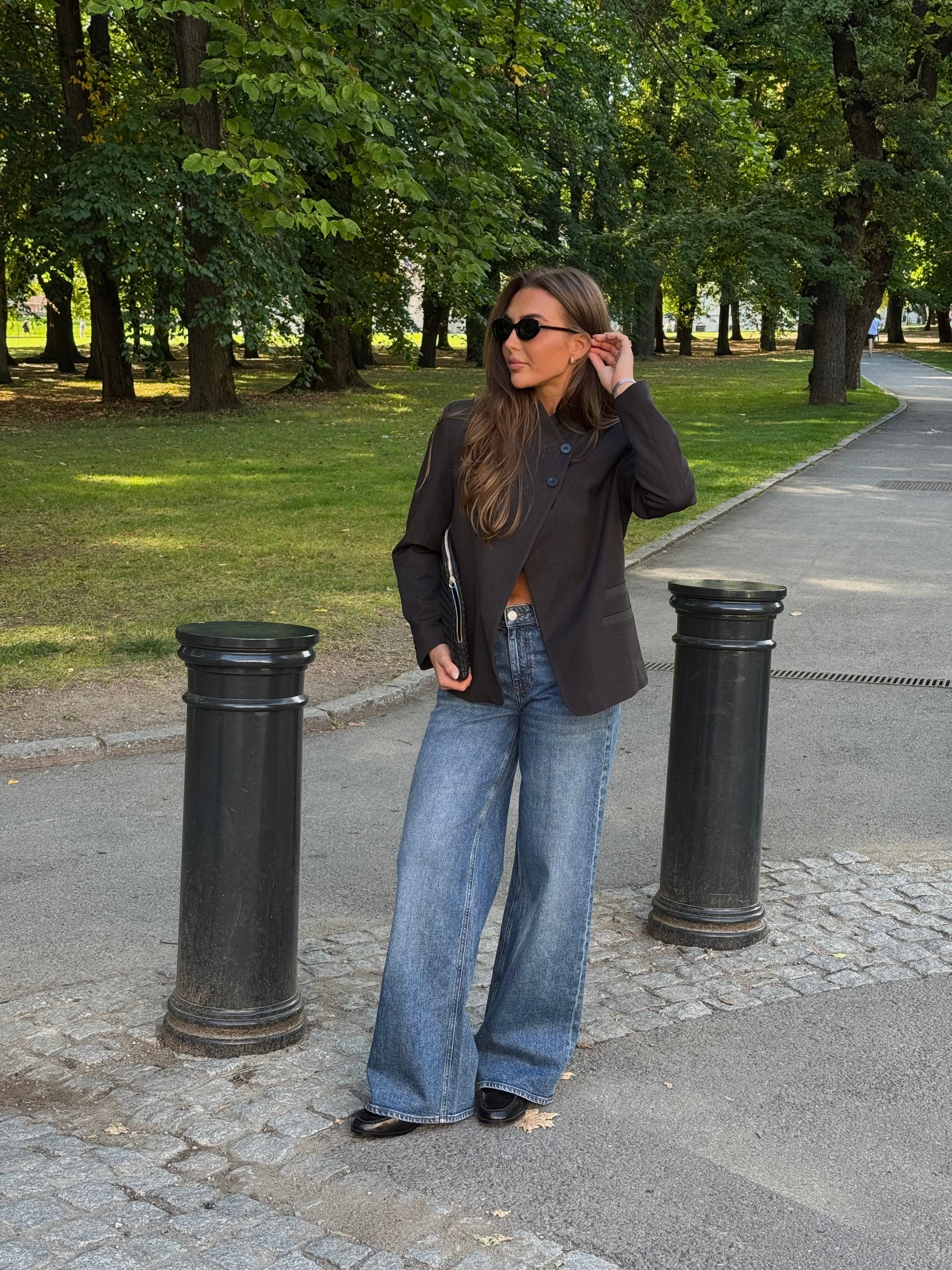 VMDINA BLAZER - Dark Grey Melange