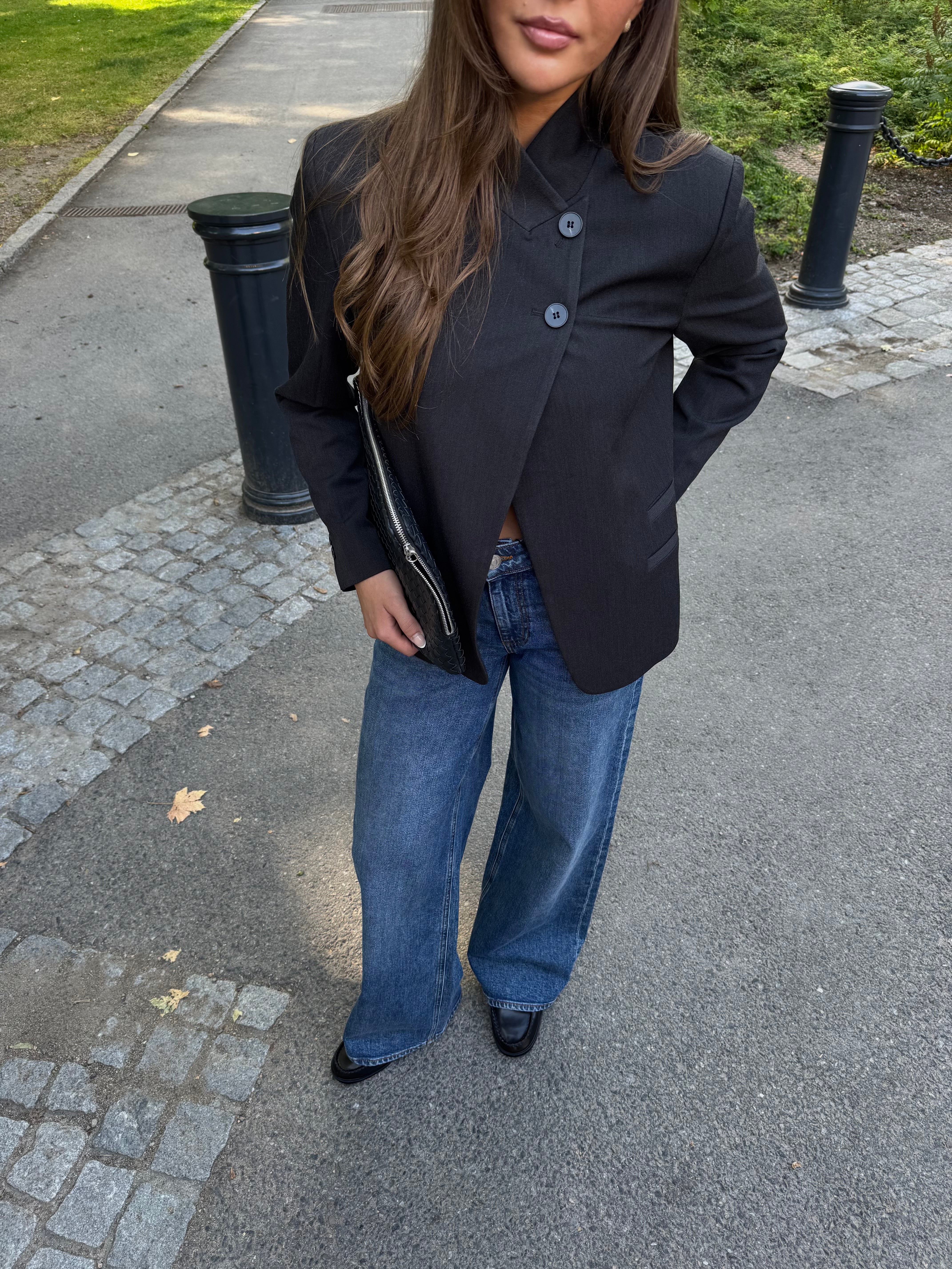 VMDINA BLAZER - Dark Grey Melange