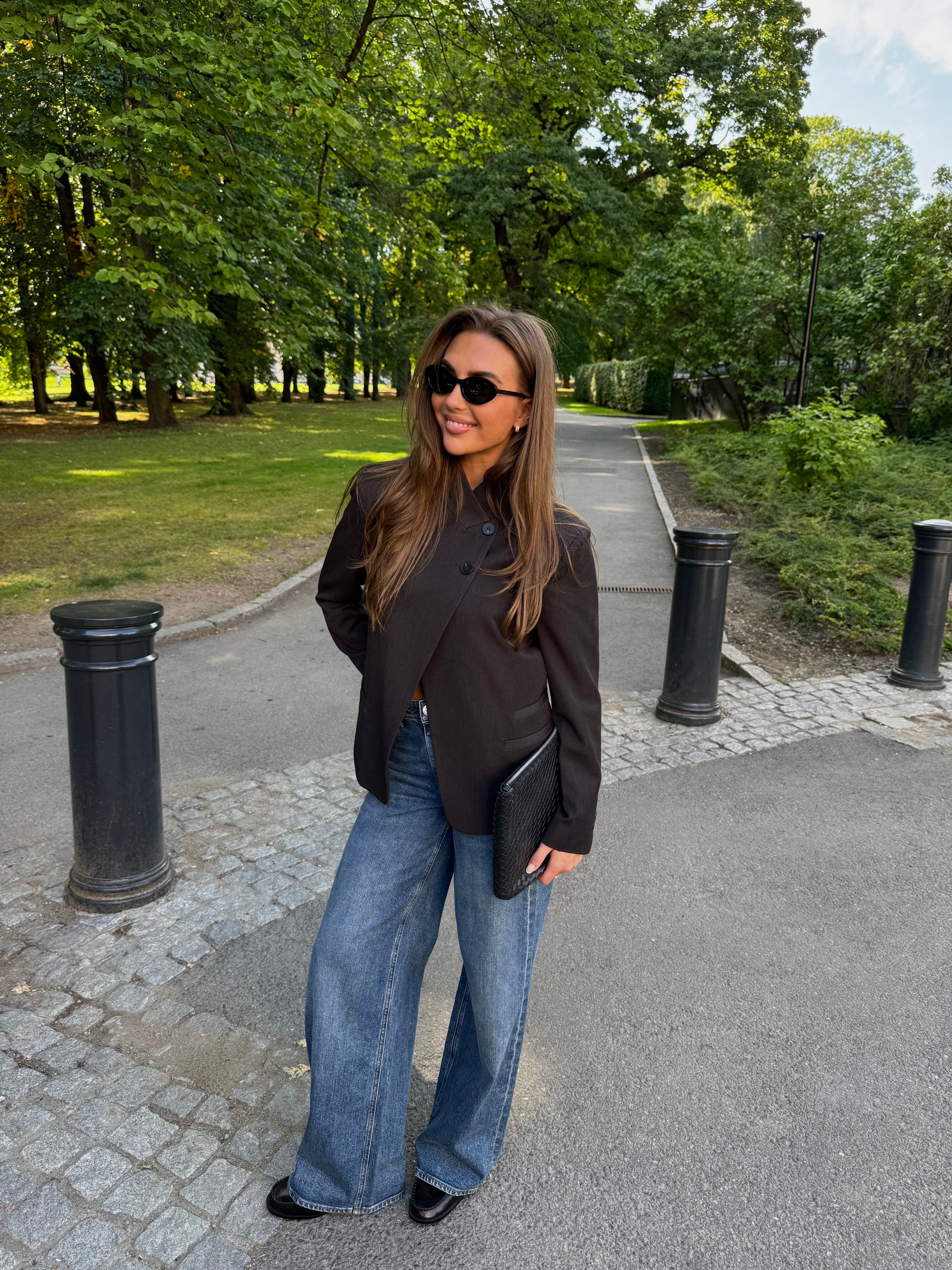 VMDINA BLAZER - Dark Grey Melange