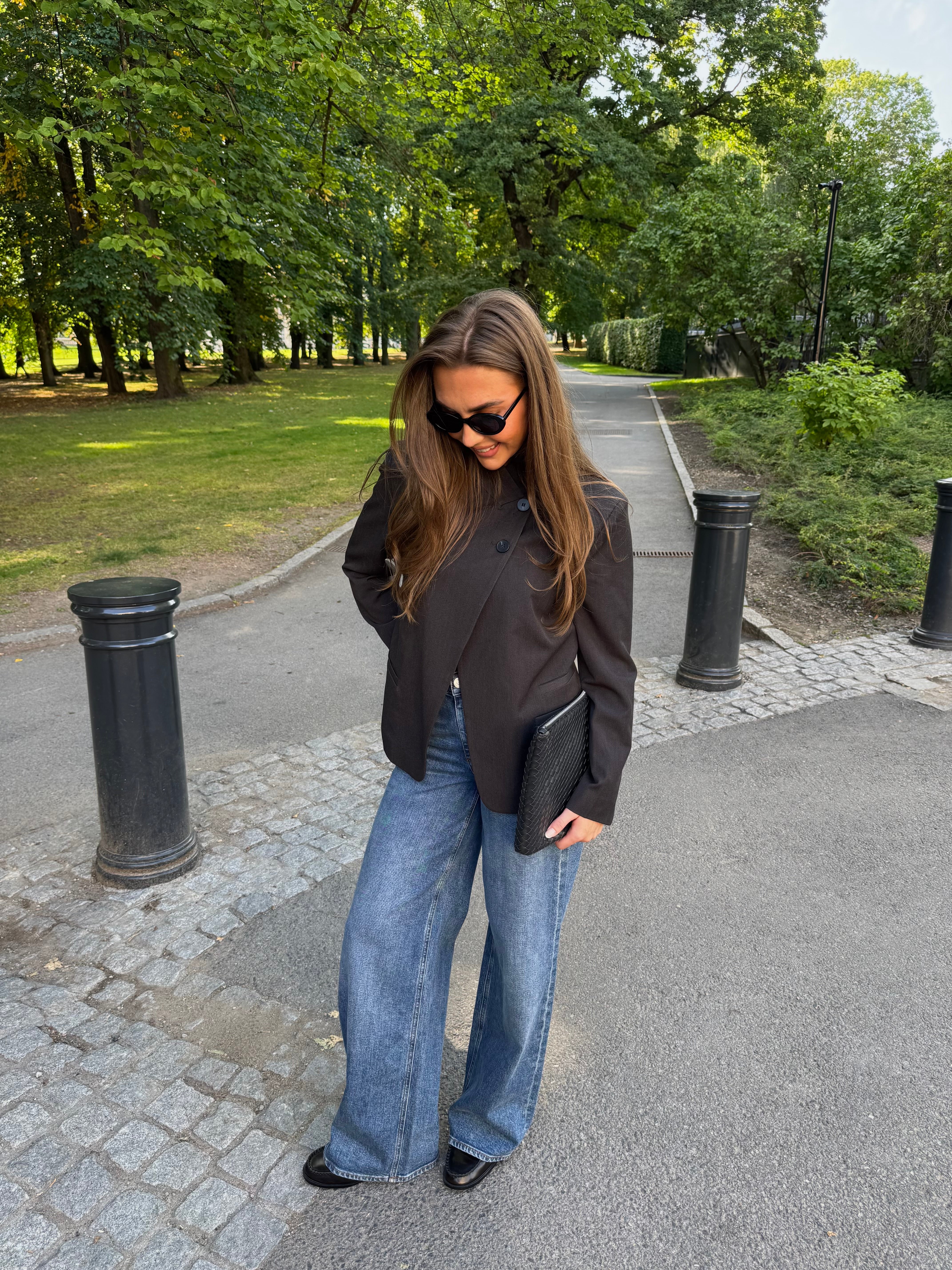 VMDINA BLAZER - Dark Grey Melange