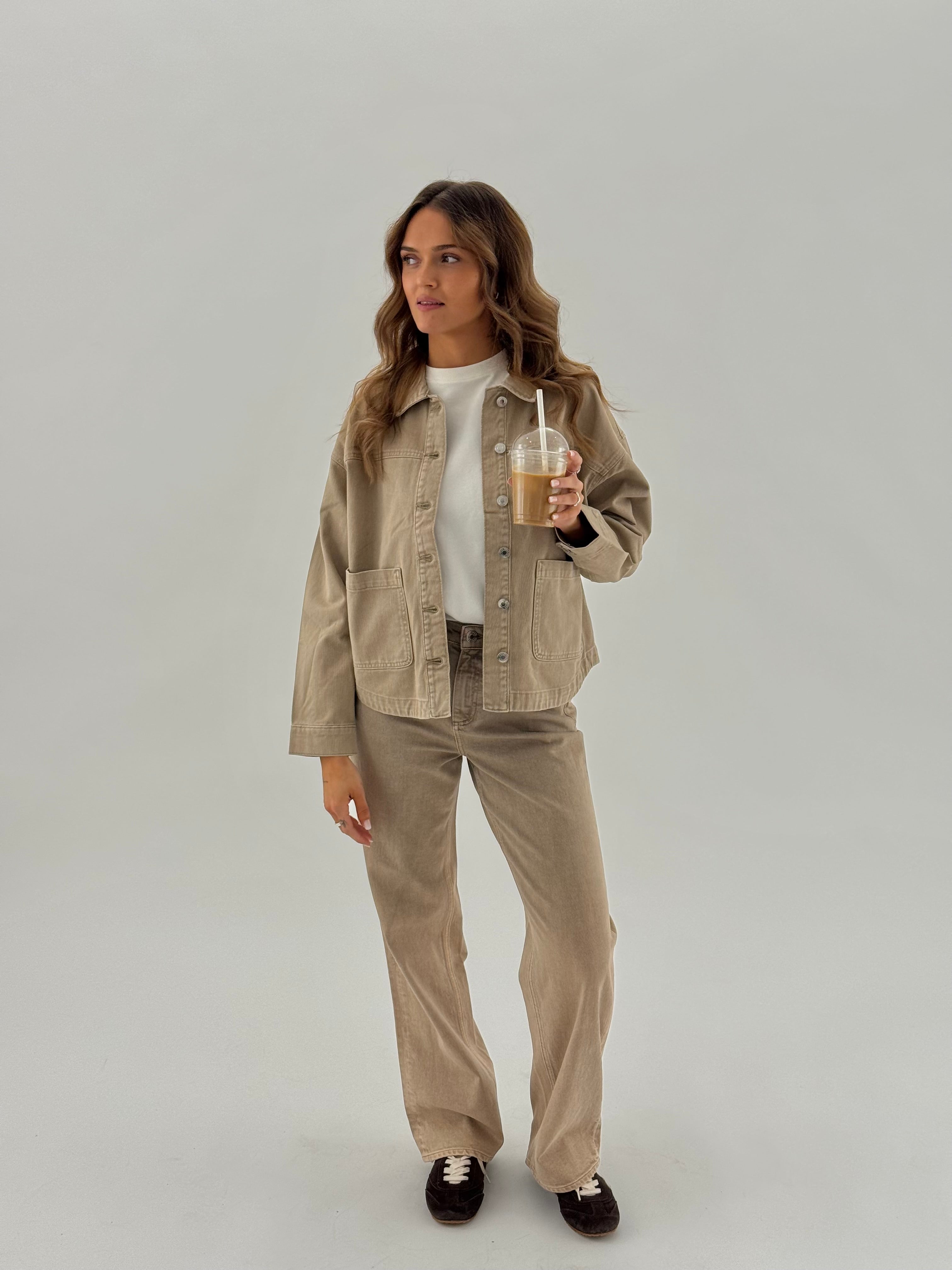 VMTESSA WIDE JEANS - Silver Mink