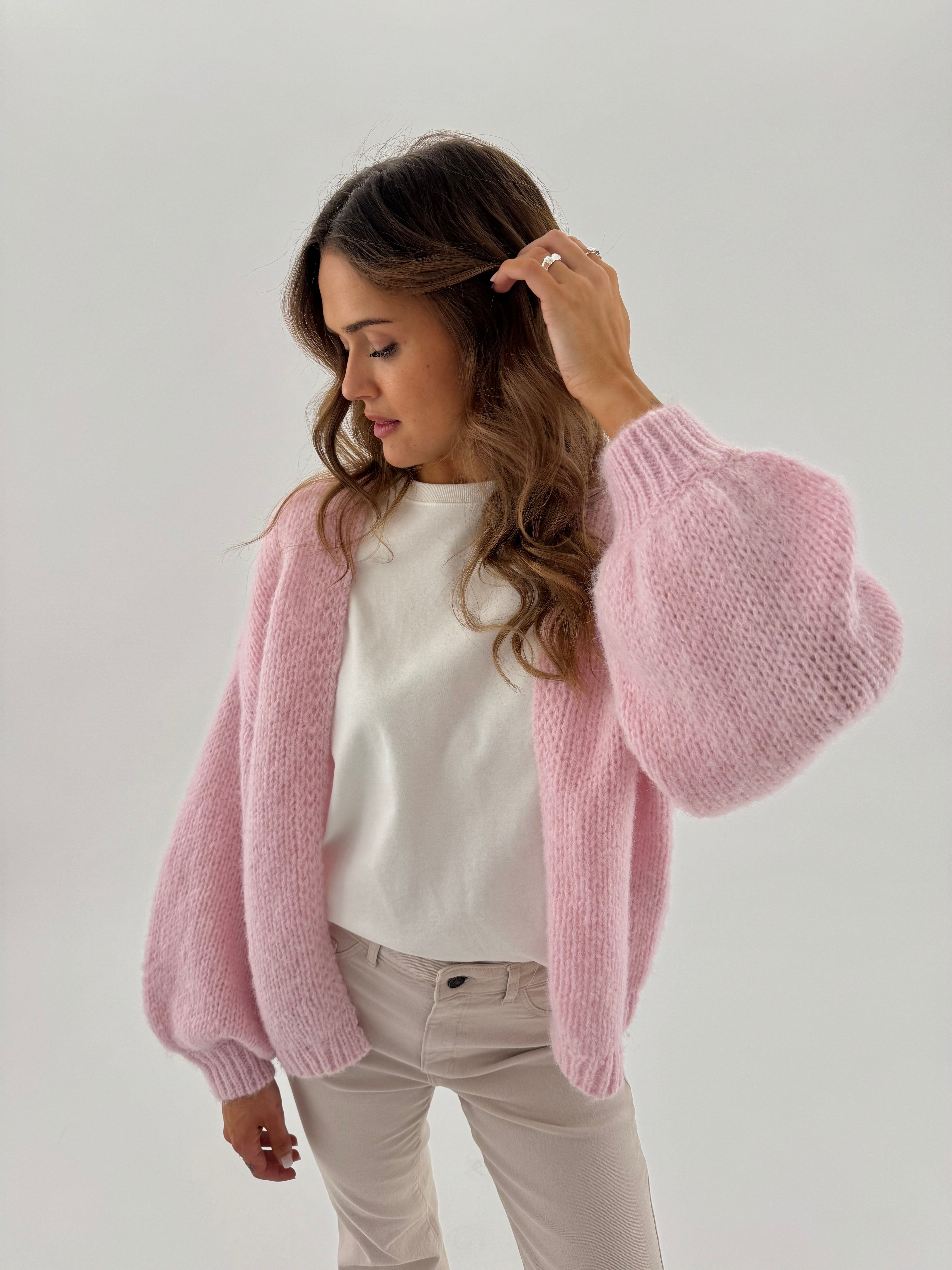VMMAYBE Knit Cardigan - Parfait Pink